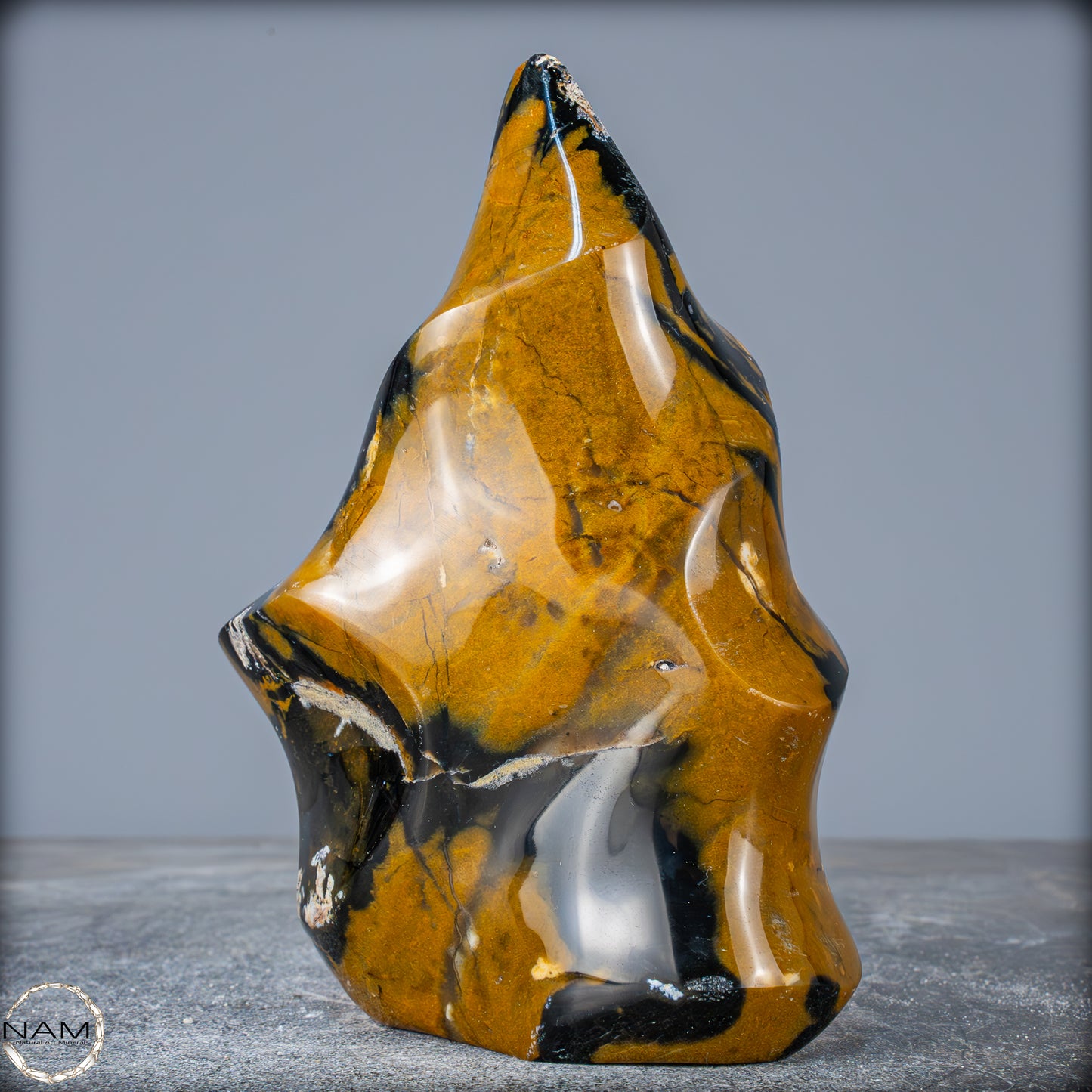Natürliche Jaspis-Chalcedon Kristallflamme - 948,07g