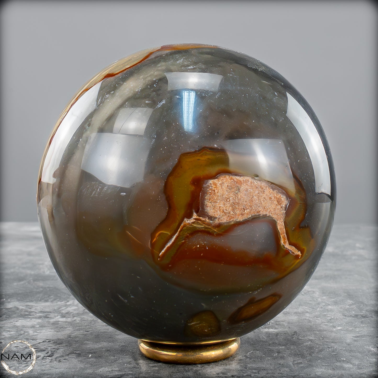 Natürliche Polychrome Jaspis Kristall-Kugel - 749,53 g