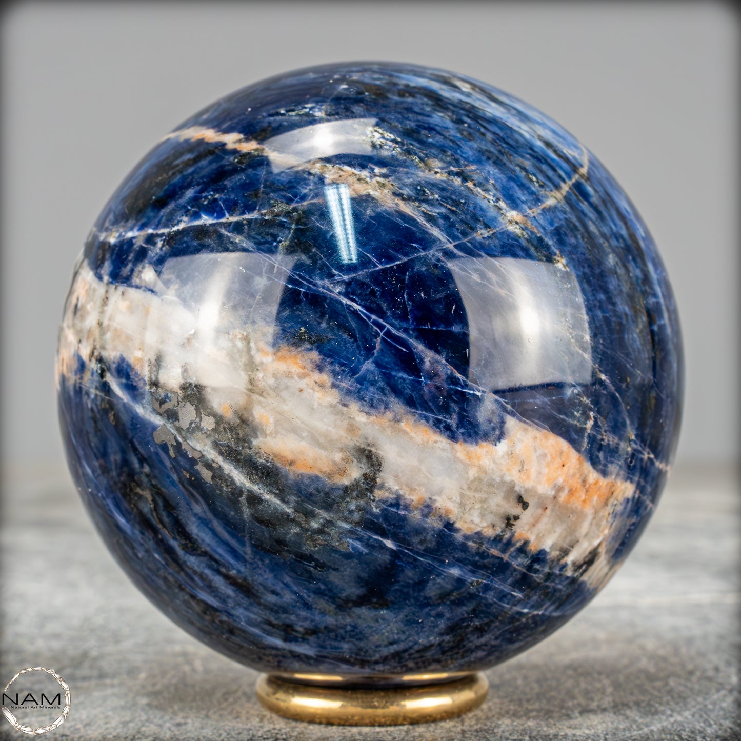 Natürliche Sodalith Kugel – 539,68g - 74,5mm