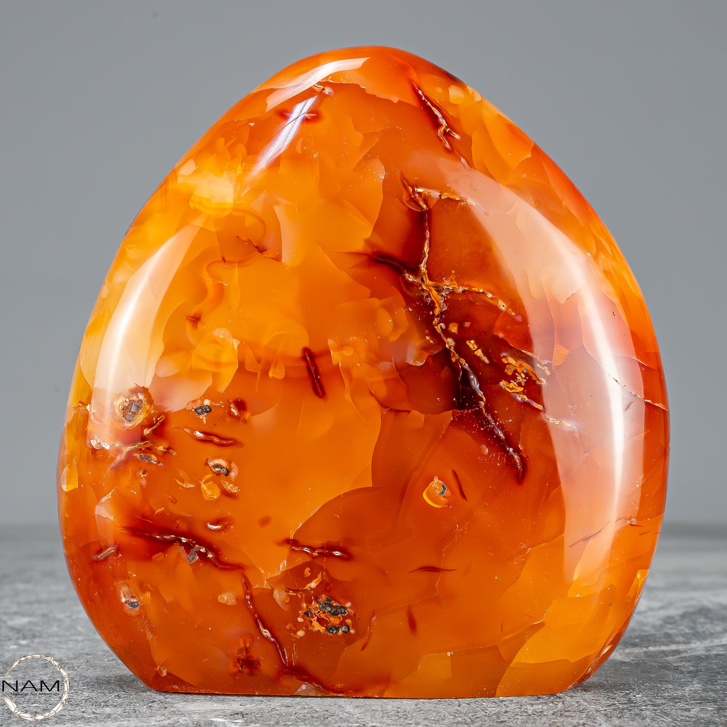 Natürlicher Roter Carneol-Kristall Freiform - 647,39g
