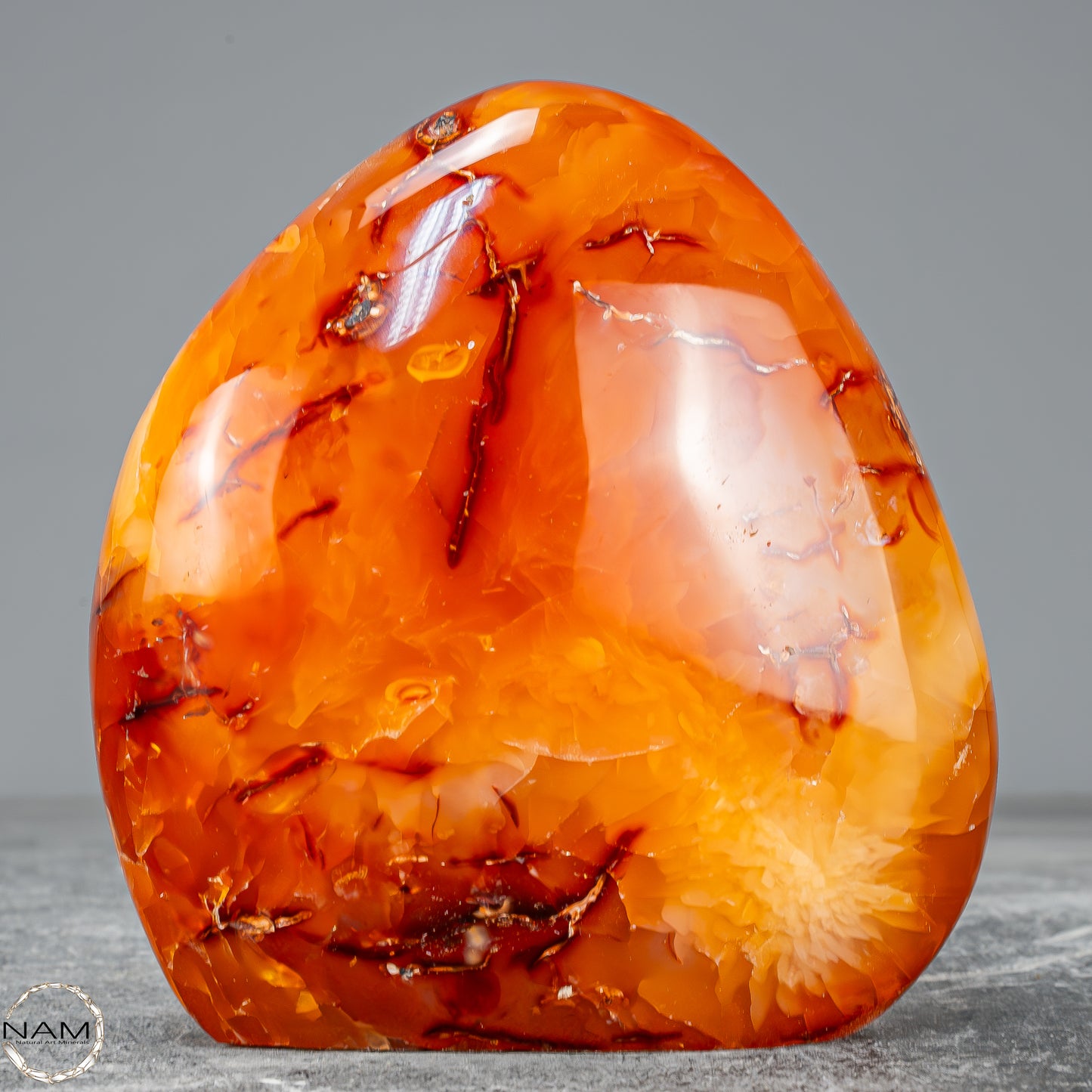 Natürlicher Roter Carneol-Kristall Freiform - 647,39g