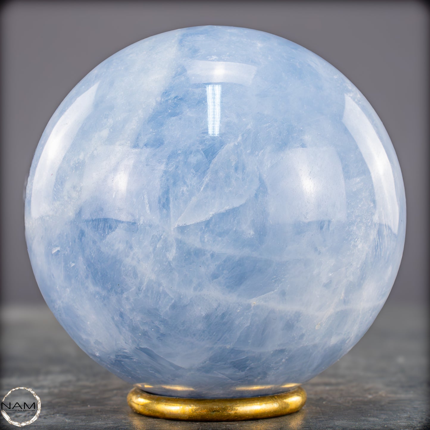 Natürliche Blaue Calcit-Kristall Kugel - 991,75g - 88mm