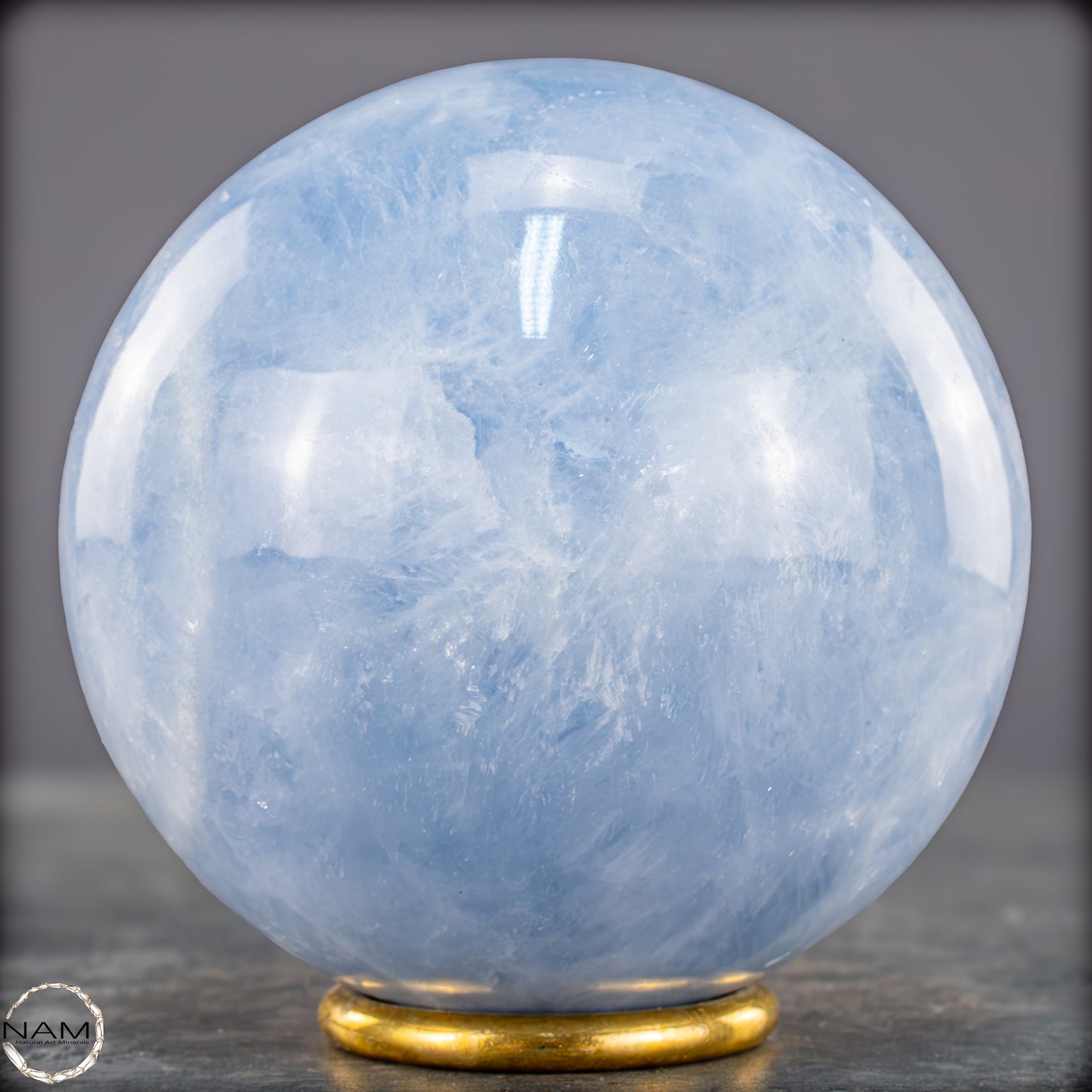 Natürliche Blaue Calcit-Kristall Kugel - 991,75g - 88mm