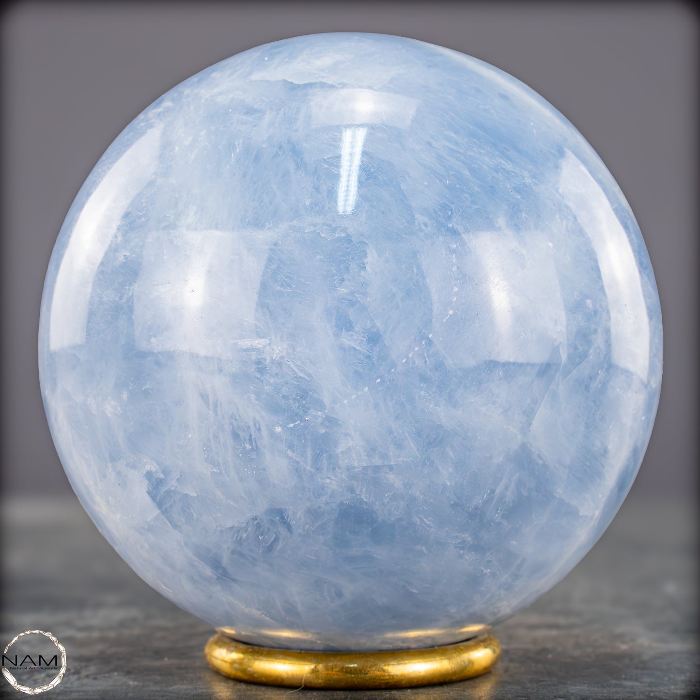 Natürliche Blaue Calcit-Kristall Kugel - 991,75g - 88mm