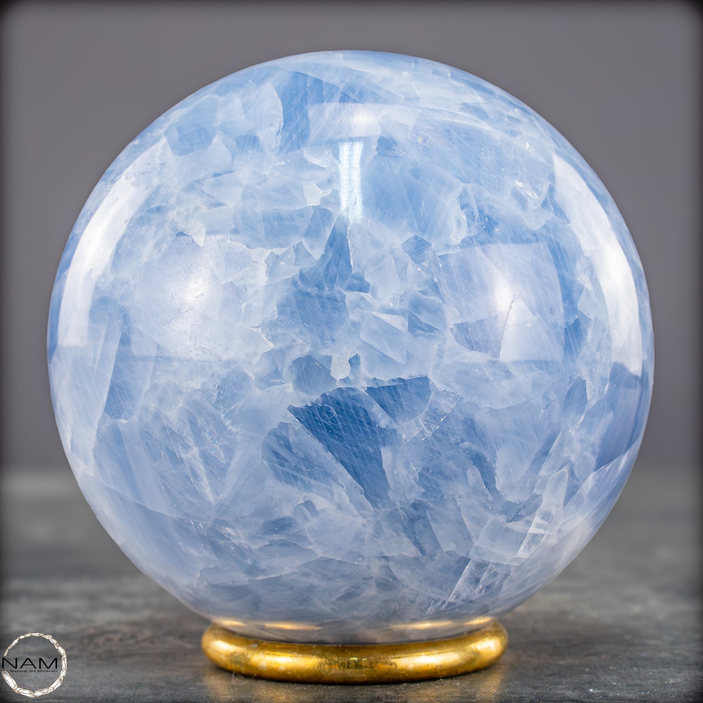 Natürliche Blaue Calcit-Kristall Kugel - 795,43g - 82mm