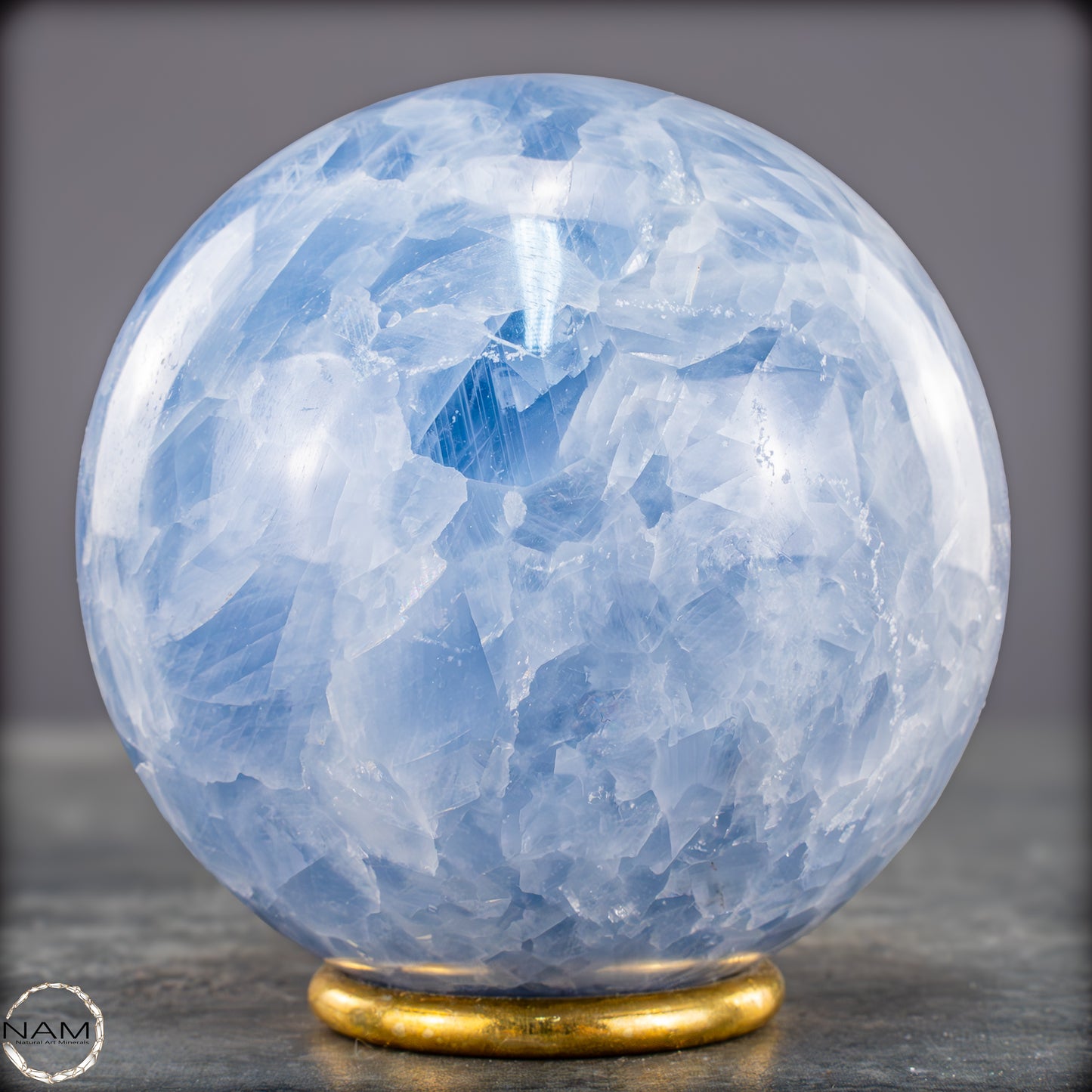 Natürliche Blaue Calcit-Kristall Kugel - 795,43g - 82mm