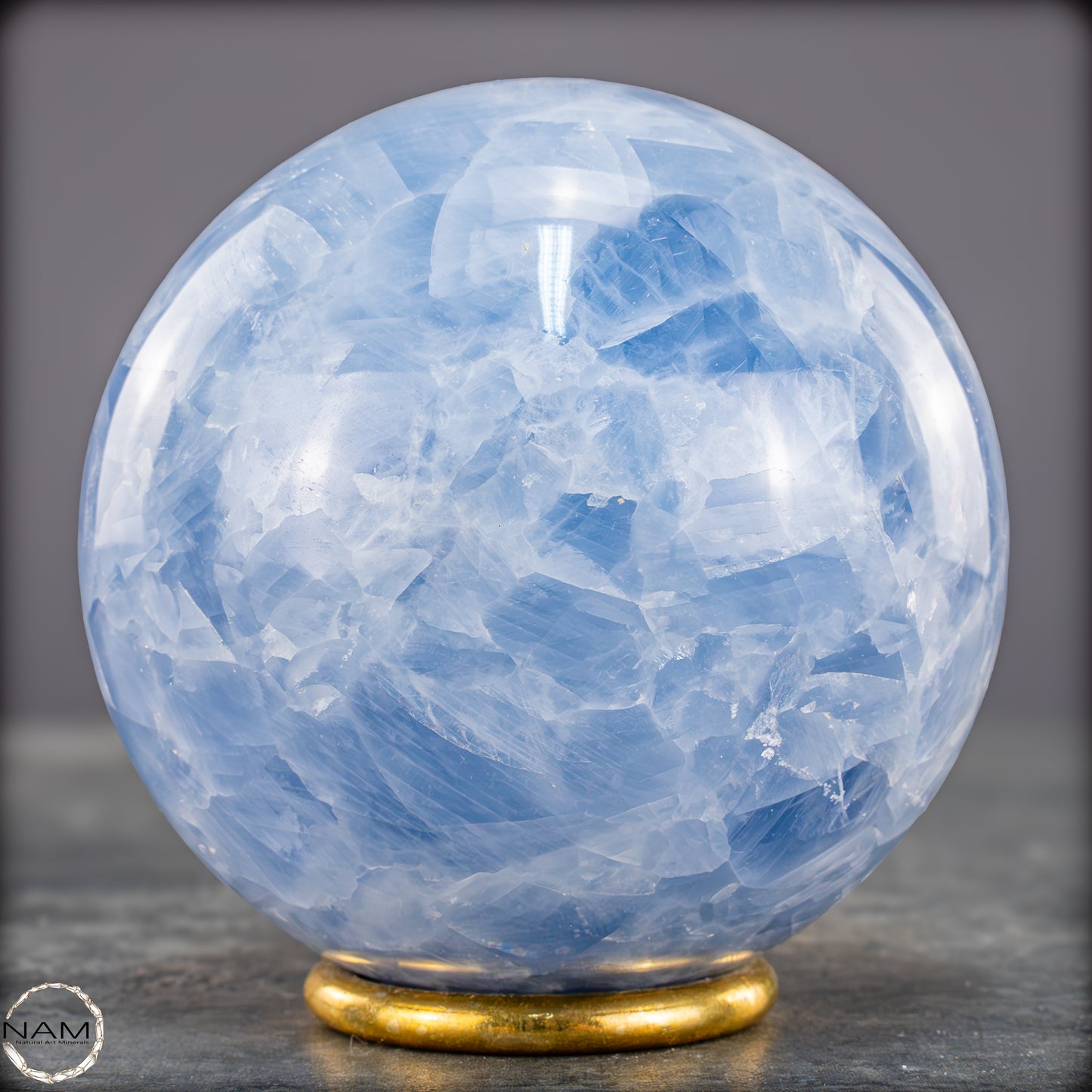 Natürliche Blaue Calcit-Kristall Kugel - 795,43g - 82mm