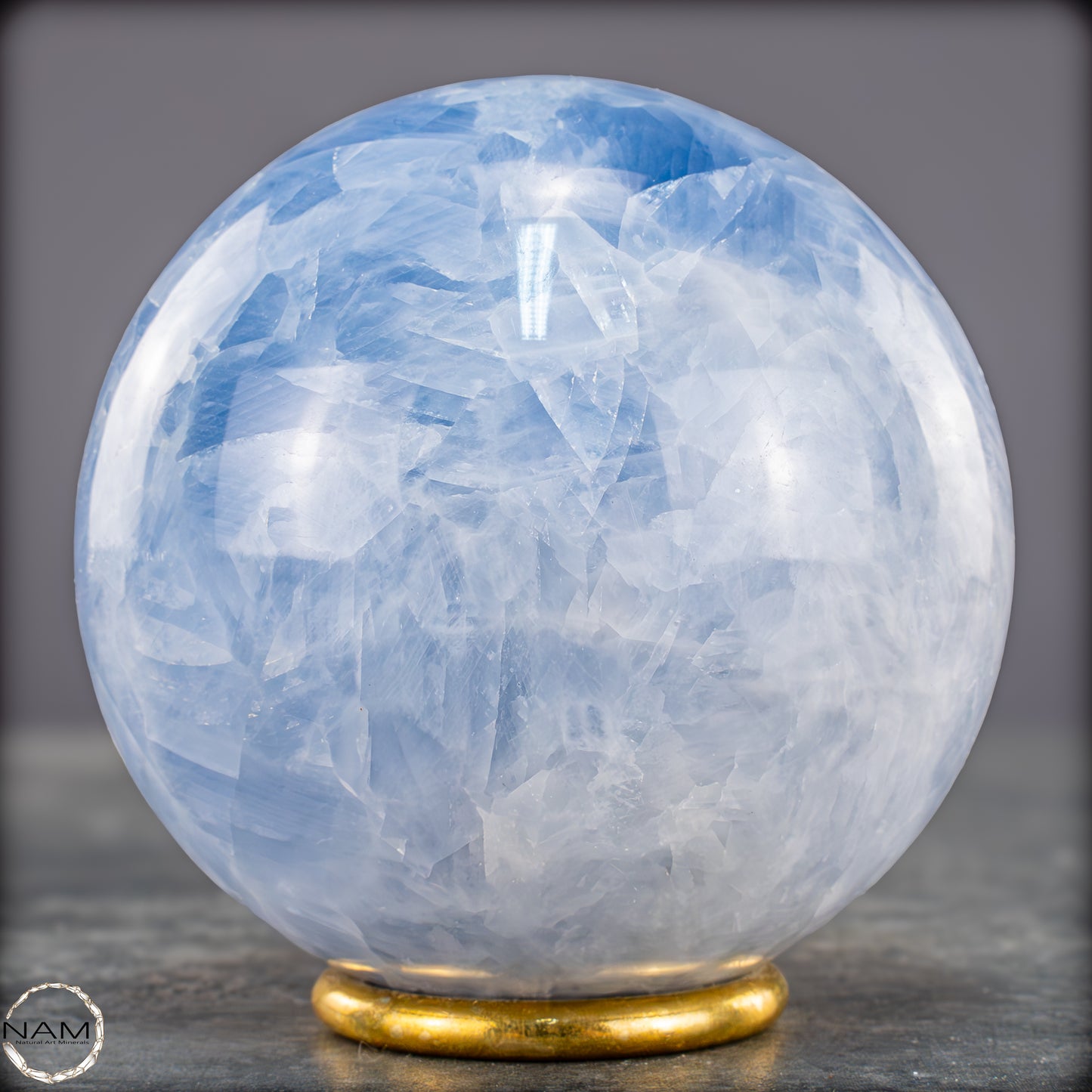 Natürliche Blaue Calcit-Kristall Kugel - 795,43g - 82mm