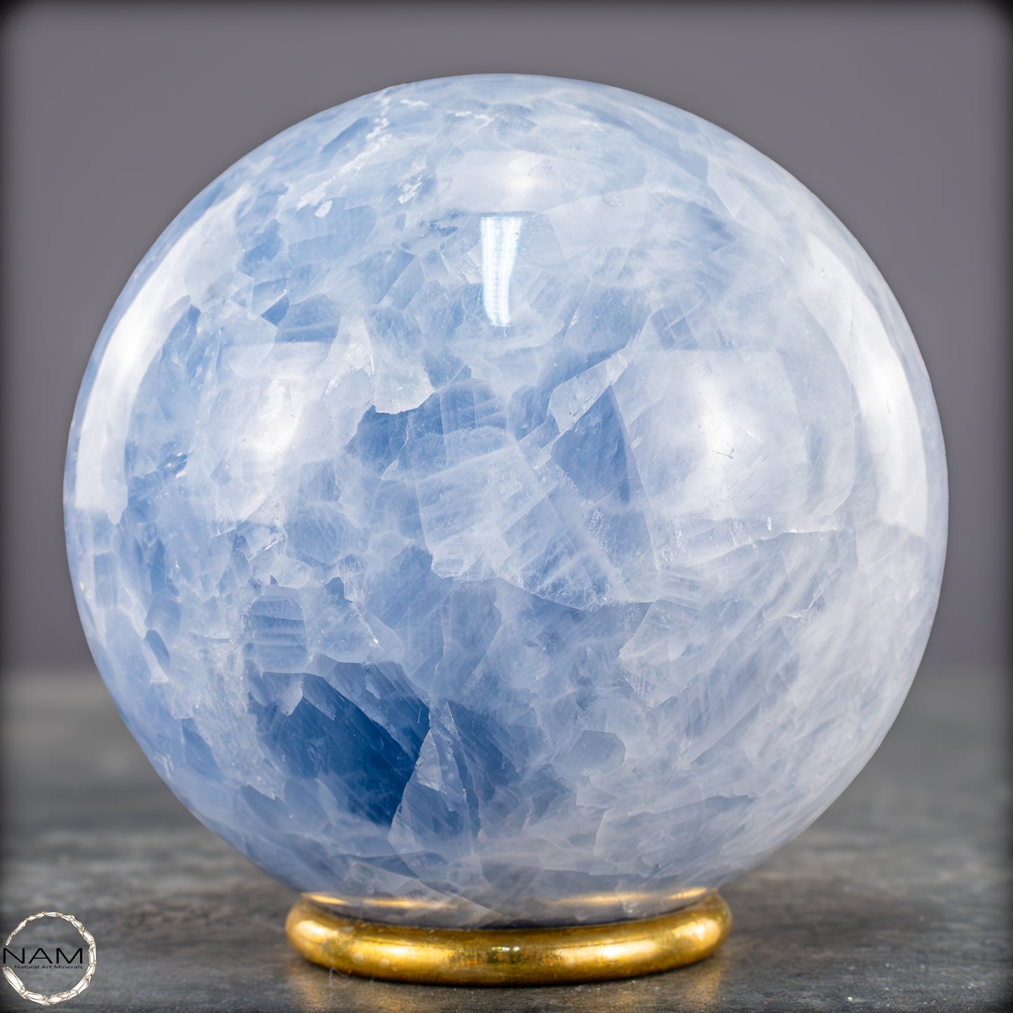 Natürliche Blaue Calcit-Kristall Kugel - 795,43g - 82mm