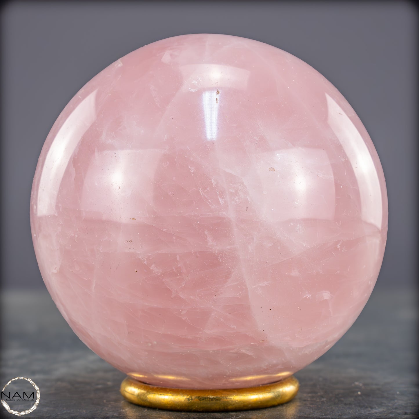 Natürliche Rosenquarz Kristall-Kugel aus Brasilien - 825,09g - 84mm