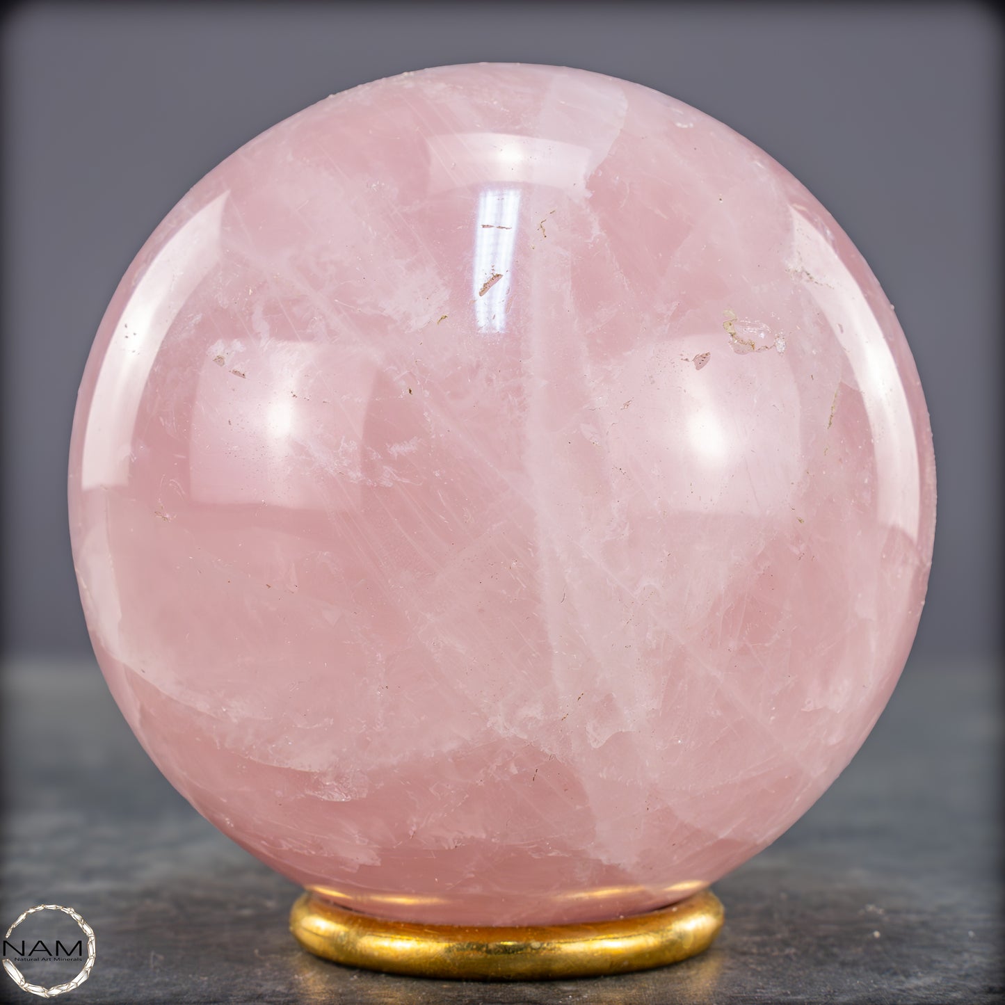 Natürliche Rosenquarz Kristall-Kugel aus Brasilien - 825,09g - 84mm