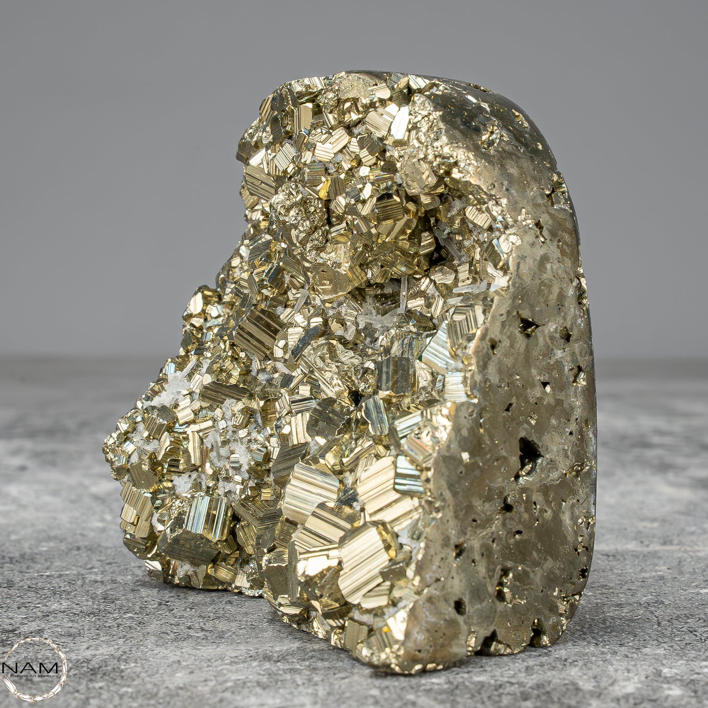 Natürliche Pyrit, Quarz und Galena Kristallcluster - 408,79g