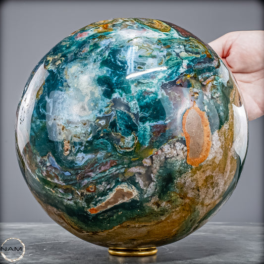 Natürliche Ocean-Jaspis-Achat Kugel - 10475,18g