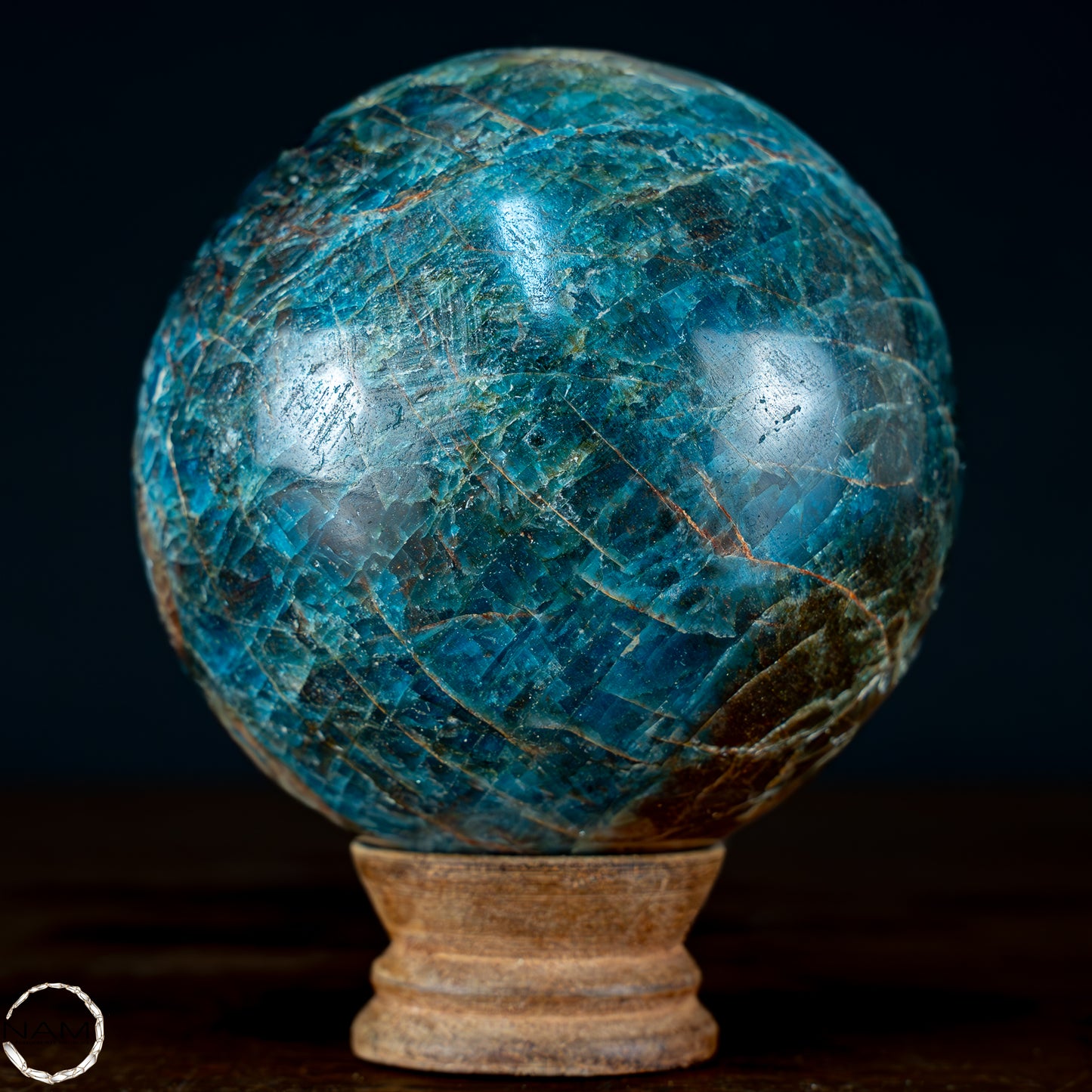 Natürliche Blaue Apatit-Kristall Kugel - 1502,25g - 99mm