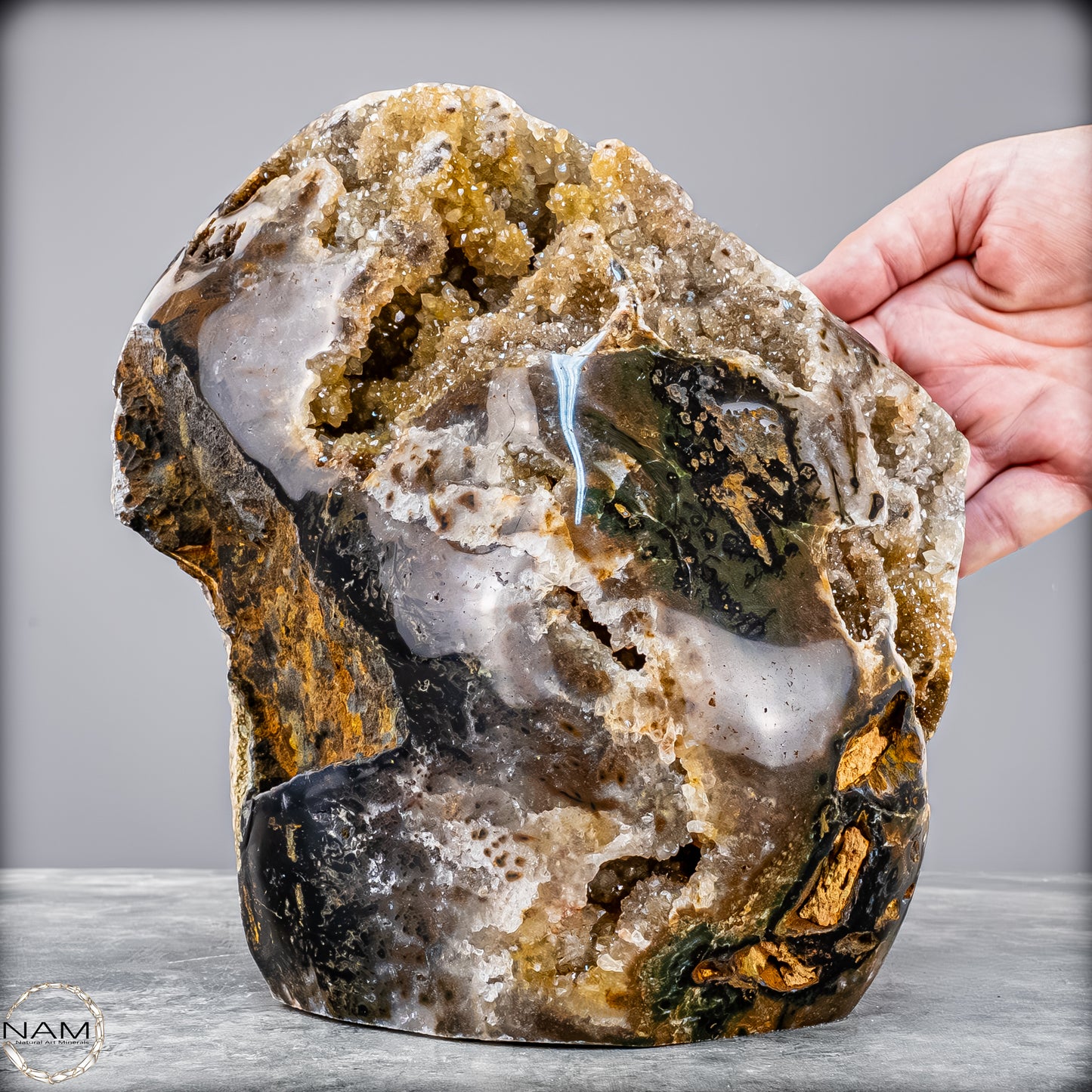 Achat Freiform mit Druse aus Brasilien 4827,31g