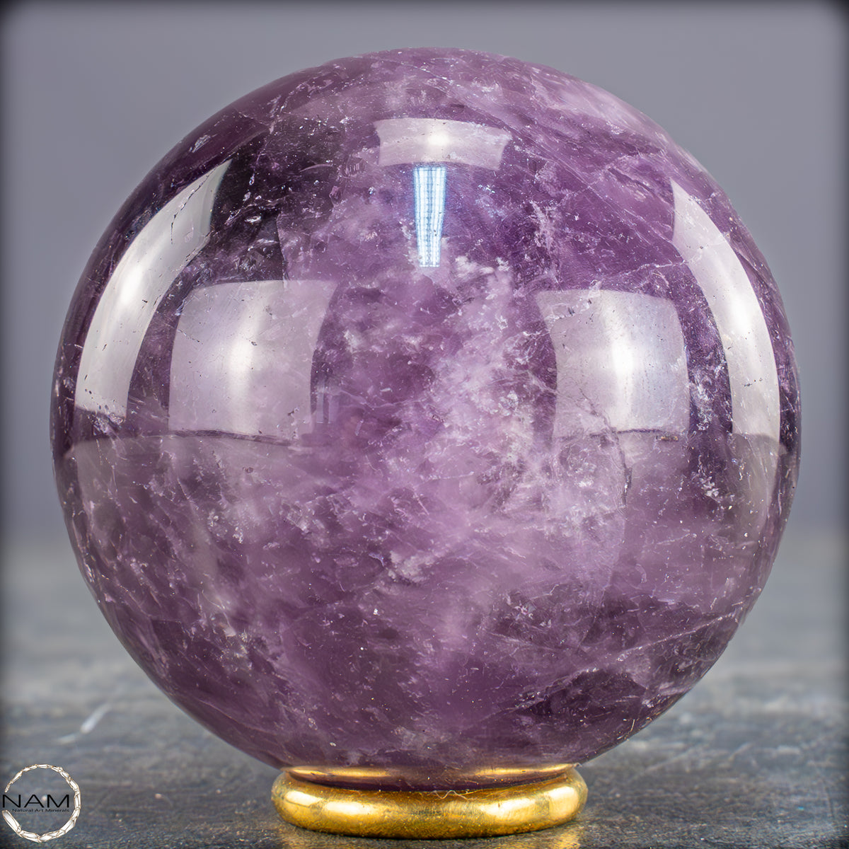 Natürliche Amethyst-Kristall Kugel, Brasilien - 368,99g - 64mm