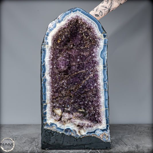 Majestätische Amethyst-Achat-Geode aus Uruguay – 58,8 kg Naturkunstwerk
