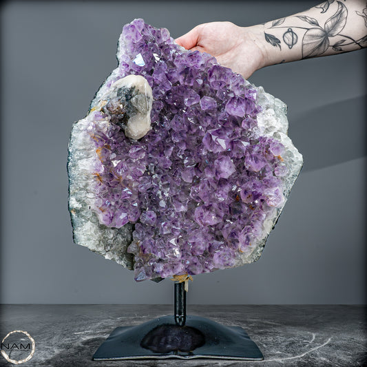 Natürliche Amethyst-Druse mit Calcit-Einschlüssen – Uruguay - 6389,55g