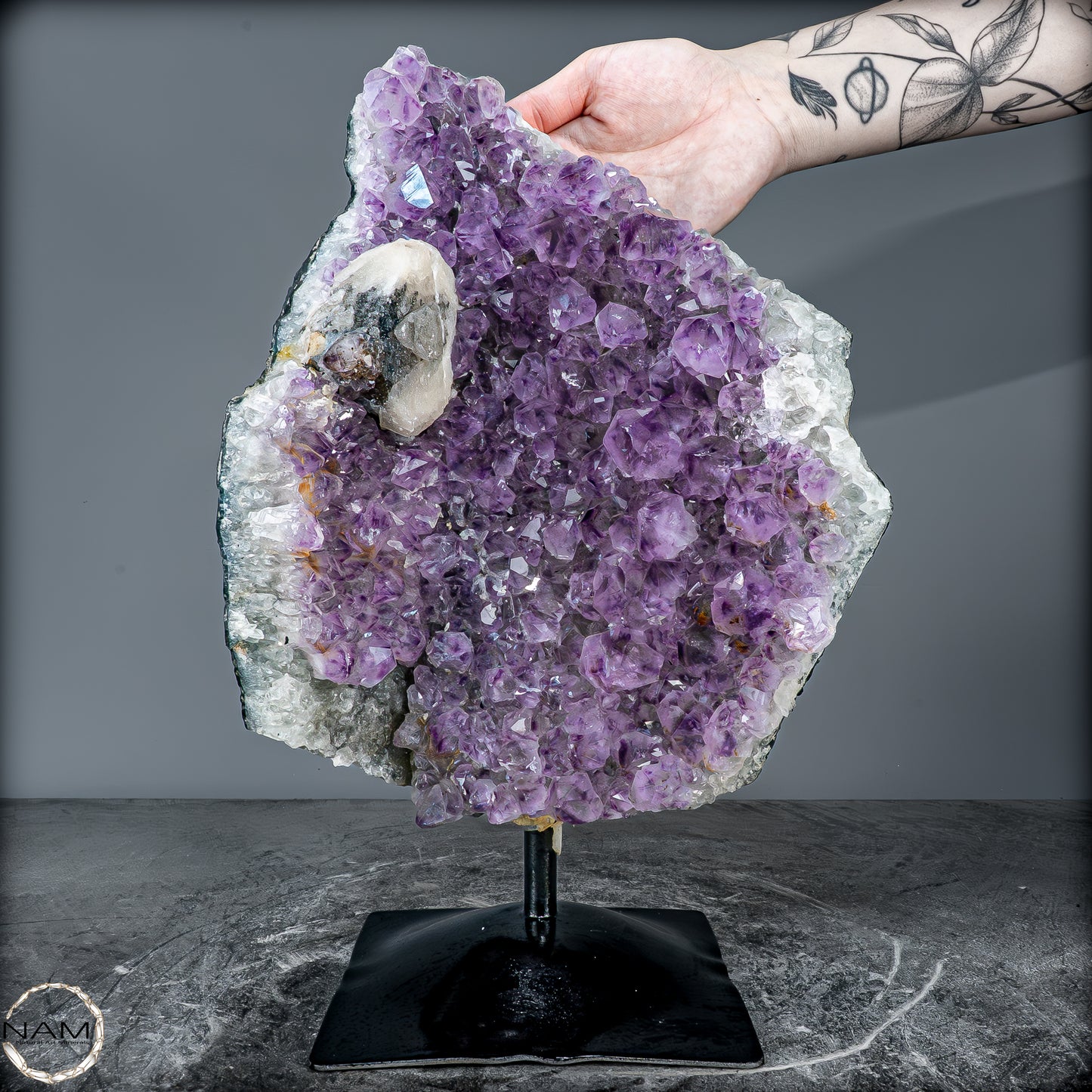 Natürliche Amethyst-Druse mit Calcit-Einschlüssen – Uruguay - 6389,55g