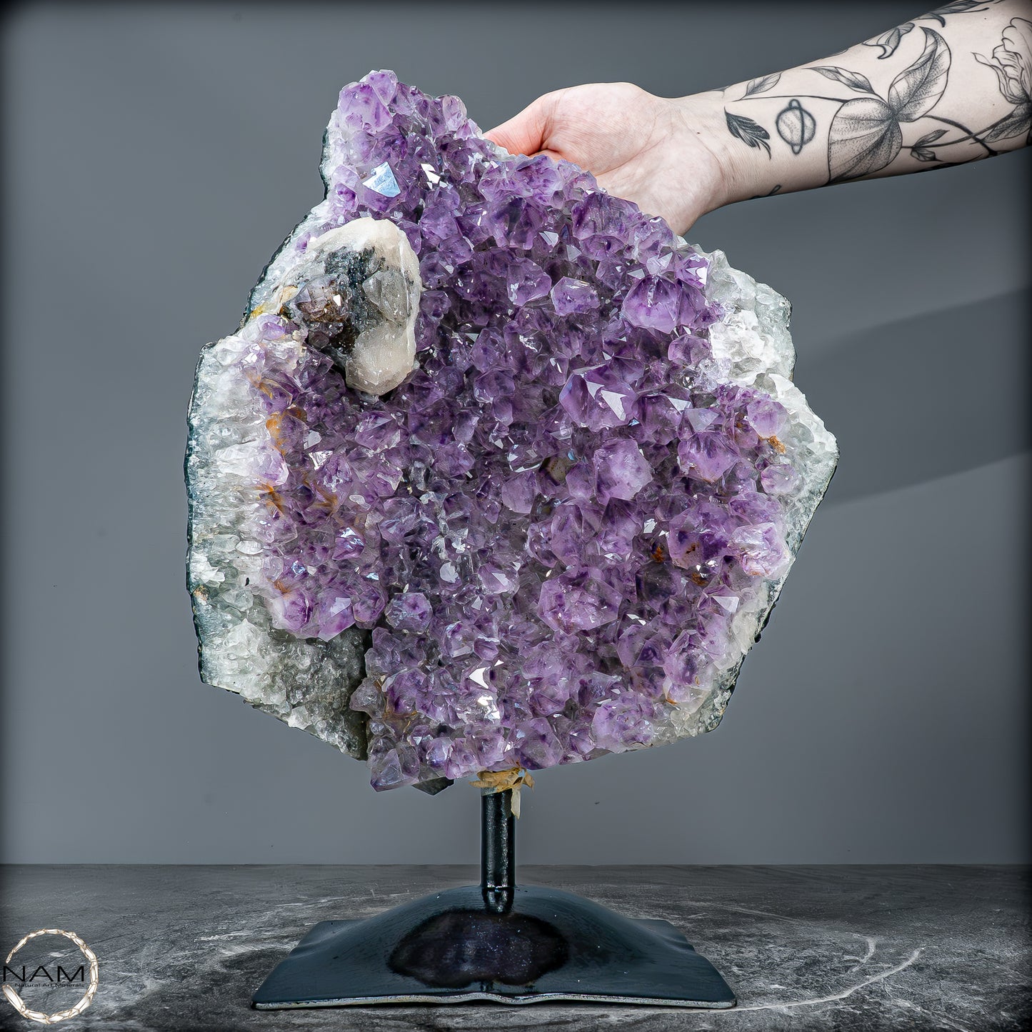 Natürliche Amethyst-Druse mit Calcit-Einschlüssen – Uruguay - 6389,55g