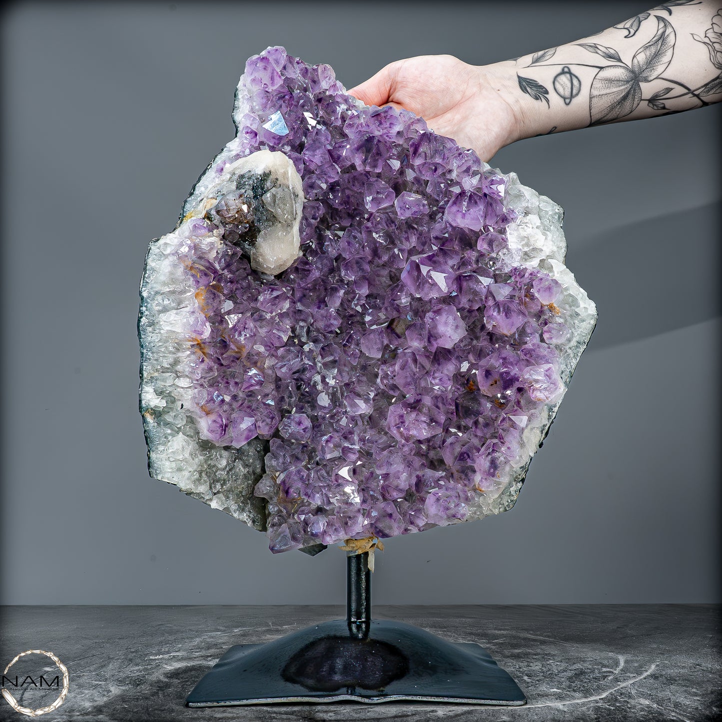 Natürliche Amethyst-Druse mit Calcit-Einschlüssen – Uruguay - 6389,55g