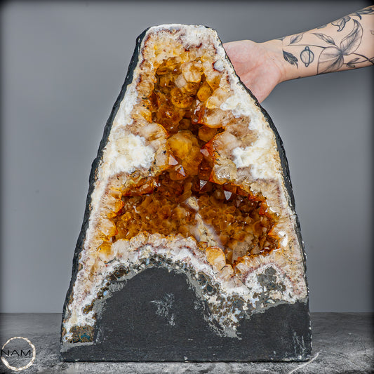 Große Citrin-Quarz Druse, Brasilien - 17088,32g