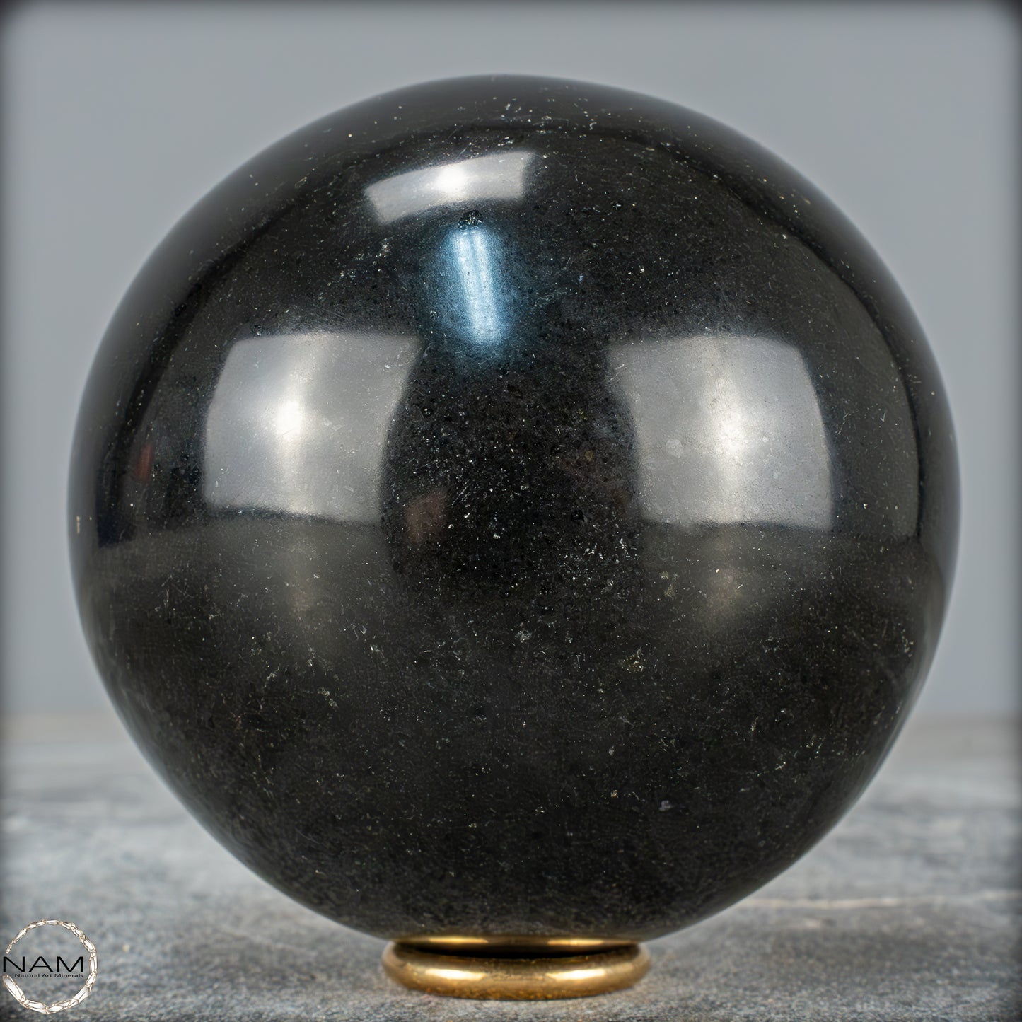 Schwarze Tourmalin-Kristall Kugel aus Brasilien - 964,37g - 88mm