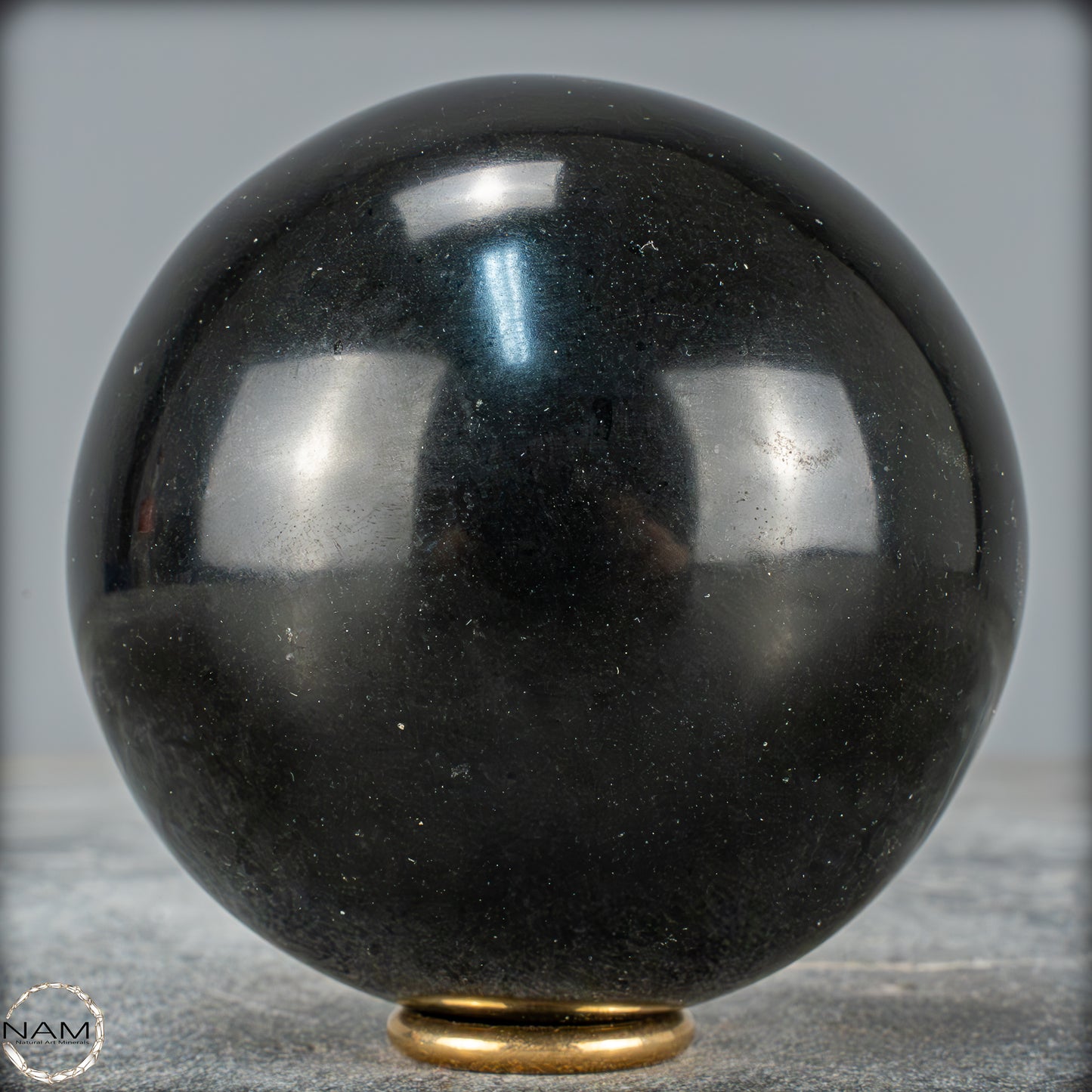 Schwarze Tourmalin-Kristall Kugel aus Brasilien - 964,37g - 88mm