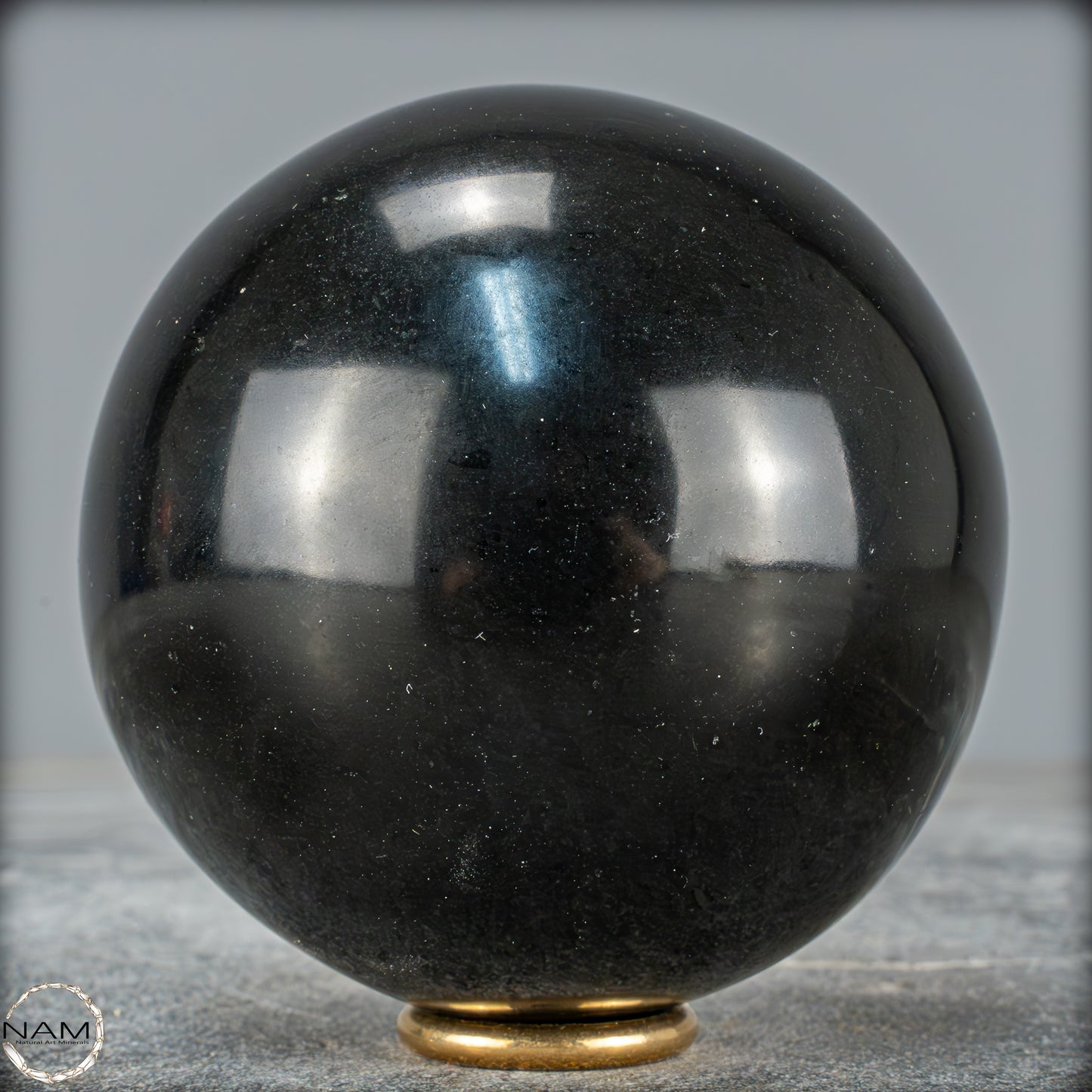 Schwarze Tourmalin-Kristall Kugel aus Brasilien - 964,37g - 88mm