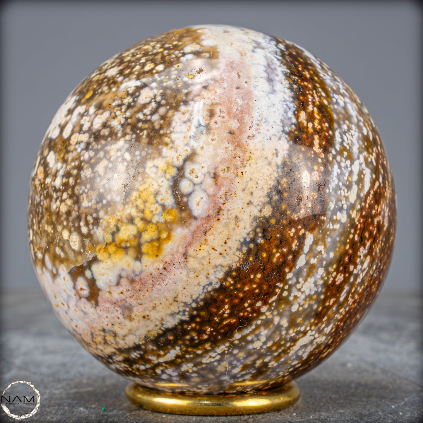 Natürliche Ocean-Jaspis-Achat Kugel - 959,93g - 89mm