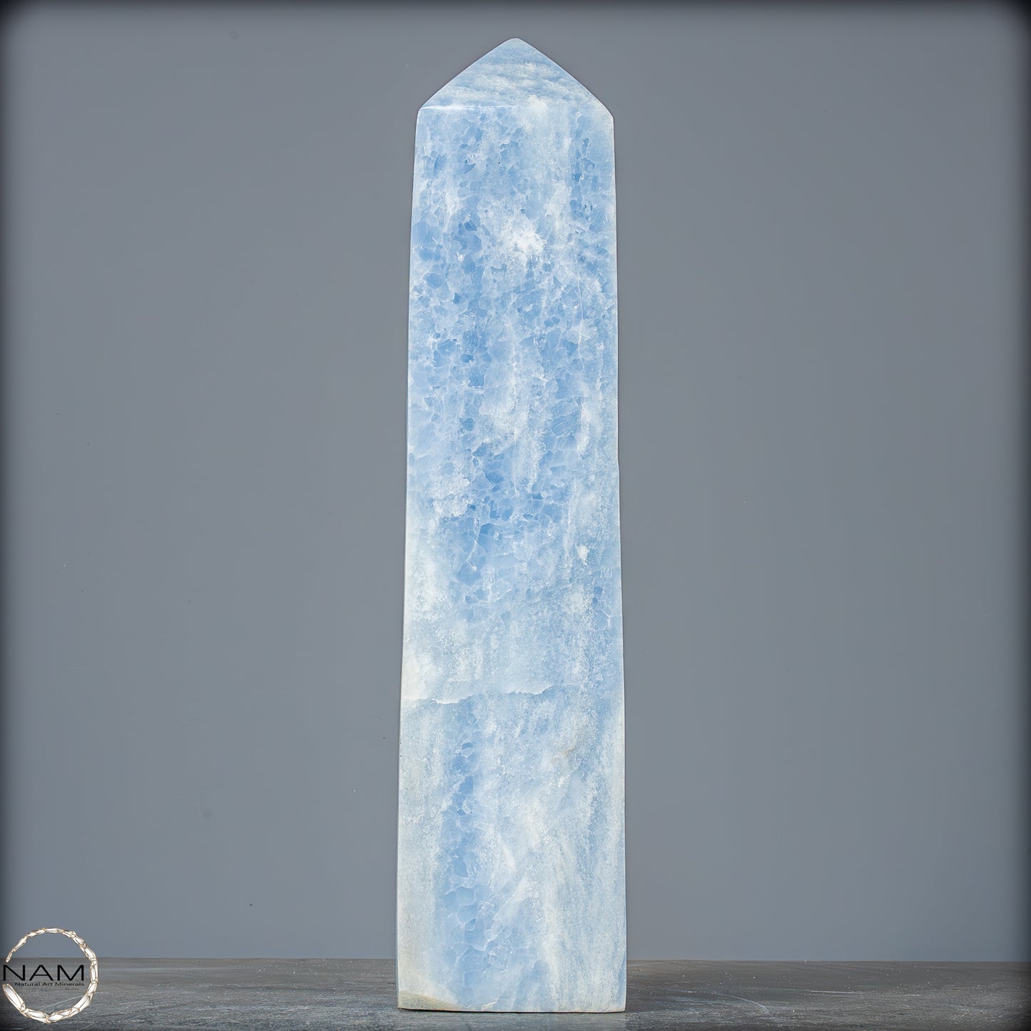 Natürlicher Blauer Calcit-Kristall Obelisk - 3467,11g