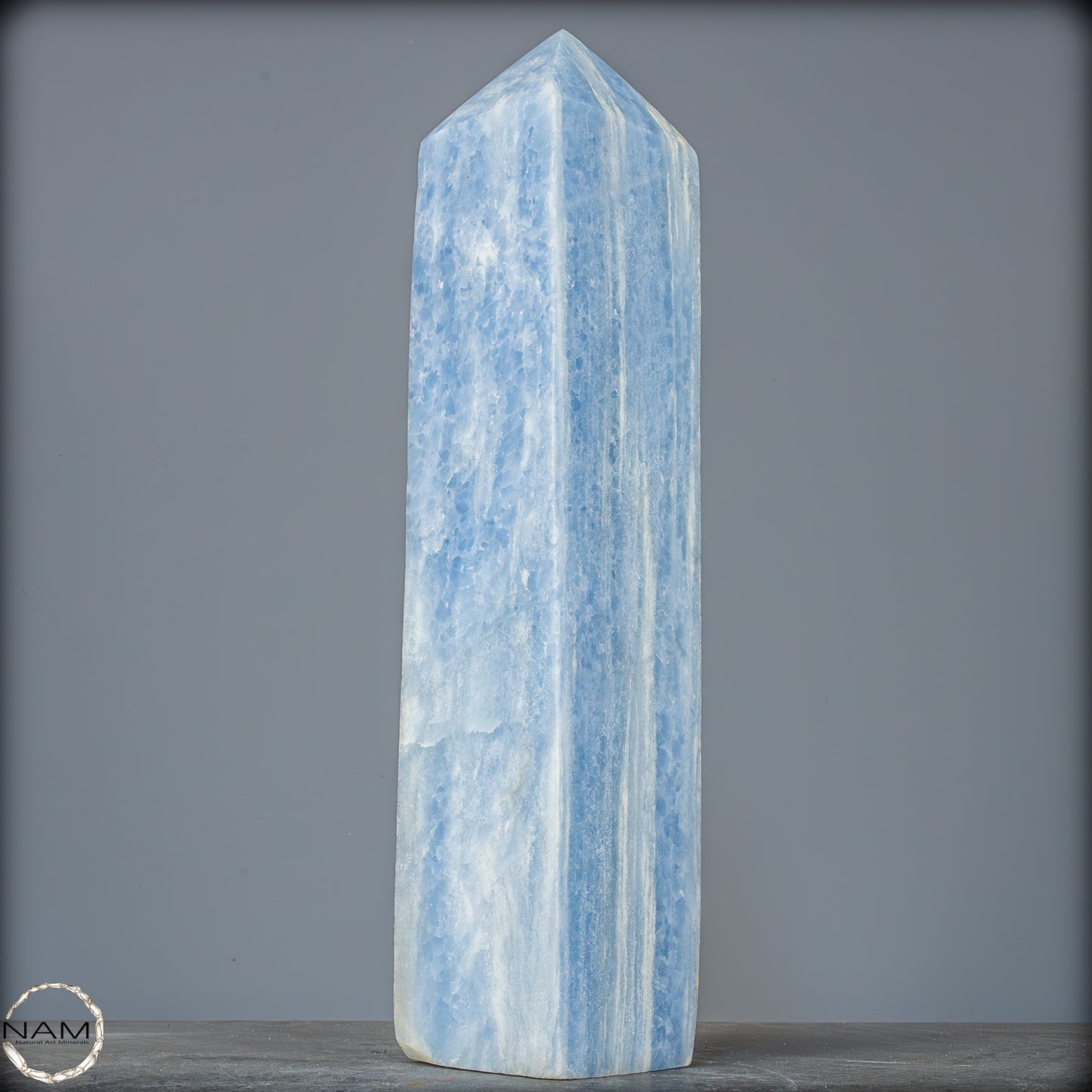 Natürlicher Blauer Calcit-Kristall Obelisk - 3467,11g
