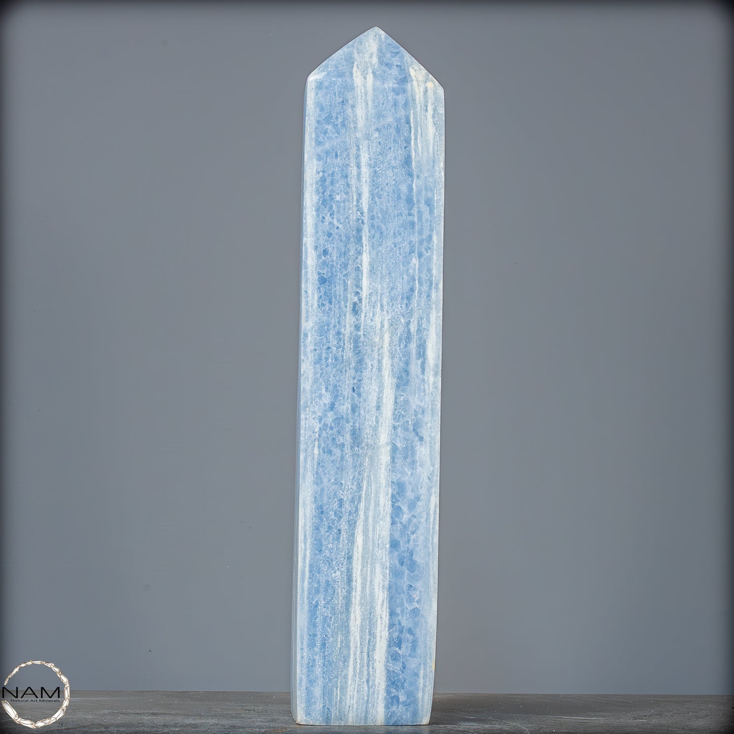 Natürlicher Blauer Calcit-Kristall Obelisk - 3467,11g