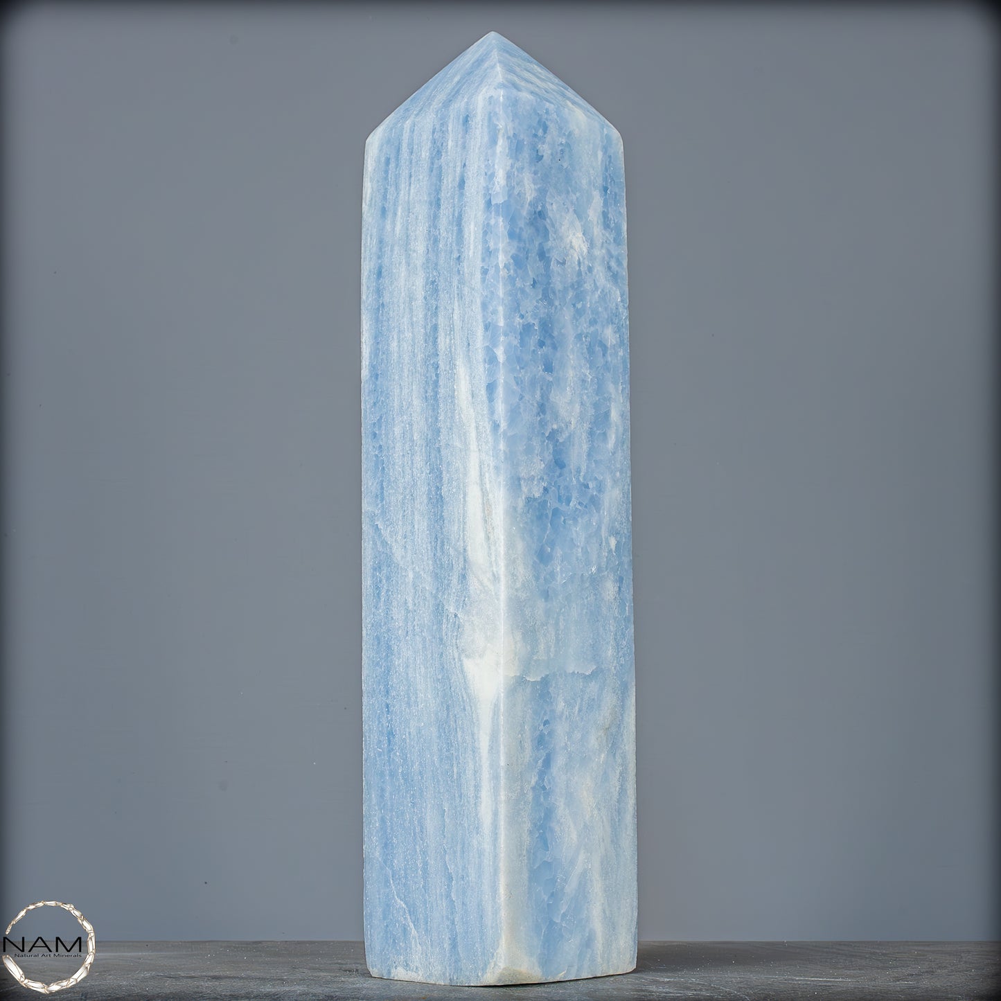 Natürlicher Blauer Calcit-Kristall Obelisk - 3467,11g