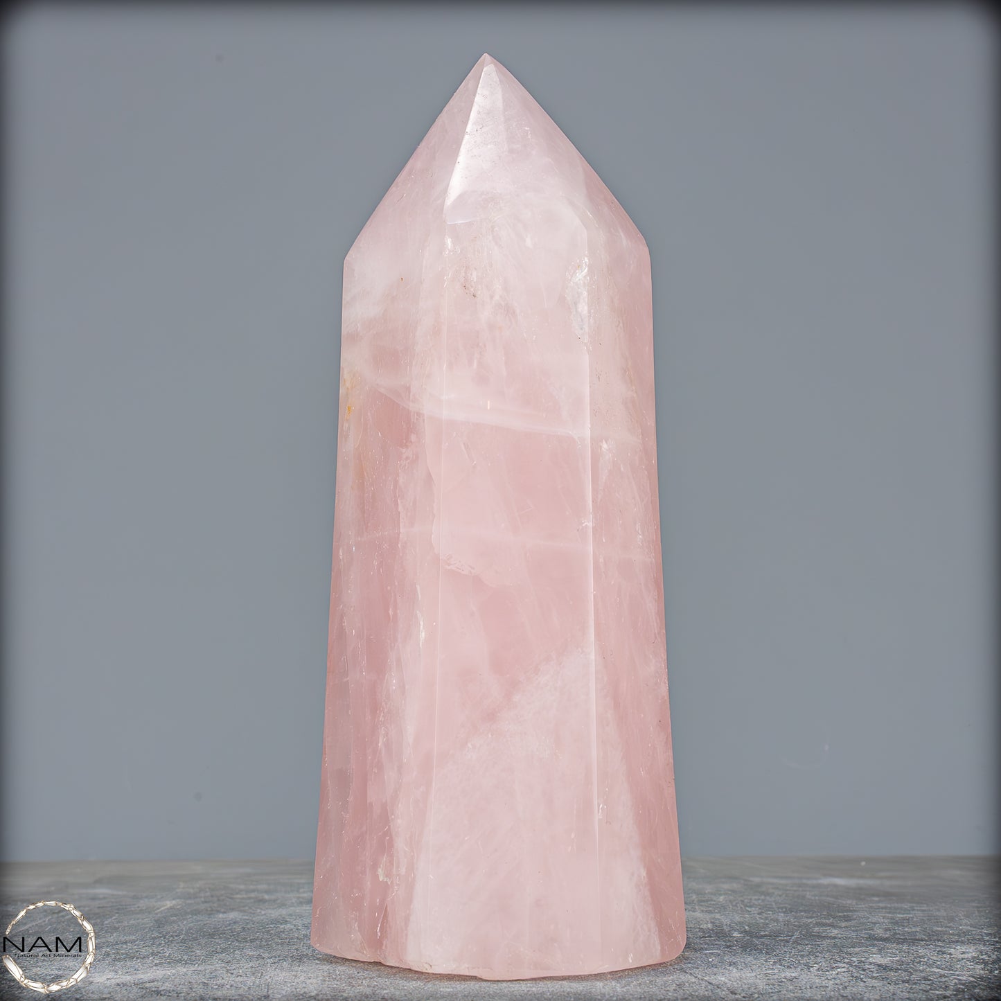 Natürlicher Rosenquarz-Kristall Obelisk aus Brasilien - 1202,69g