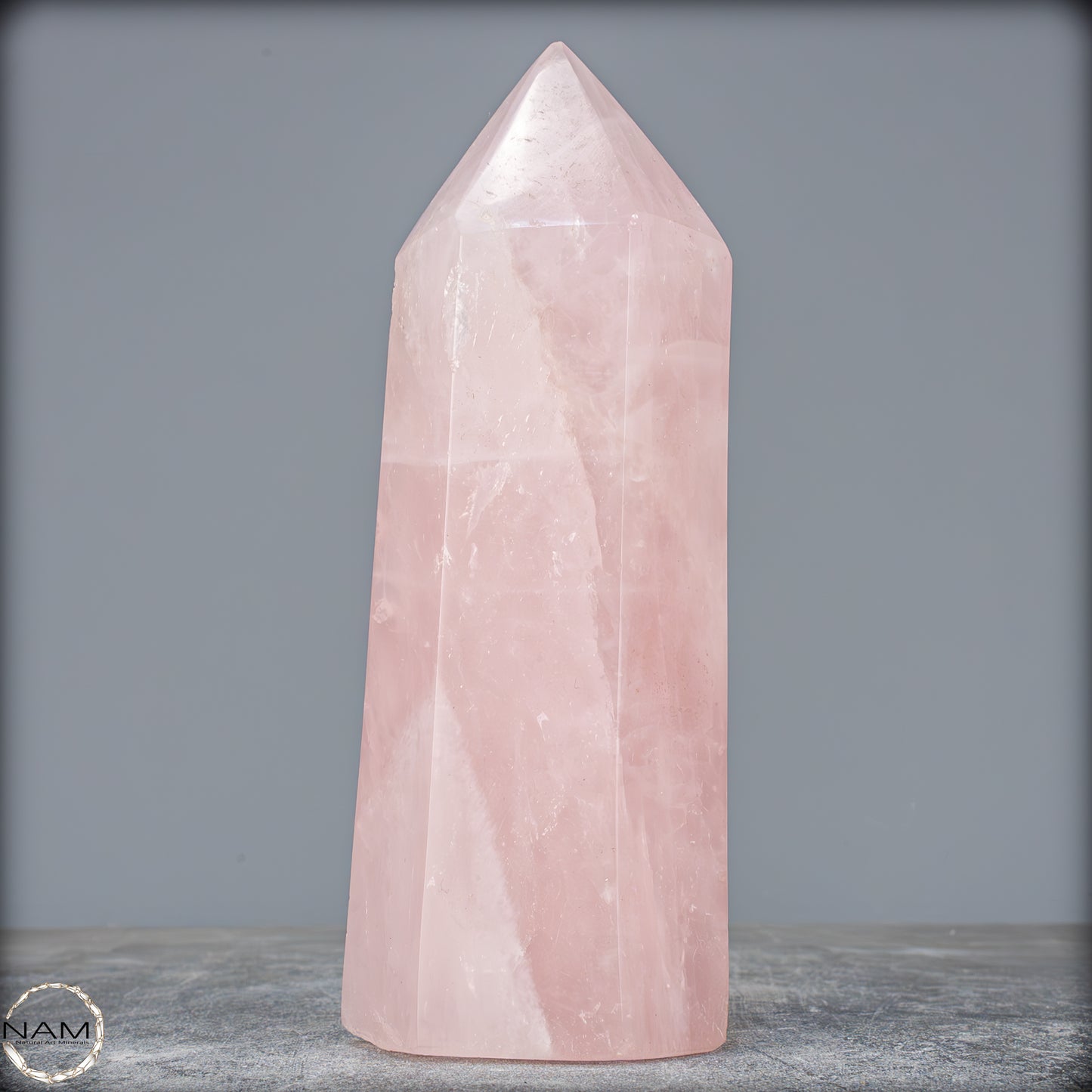 Natürlicher Rosenquarz-Kristall Obelisk aus Brasilien - 1202,69g