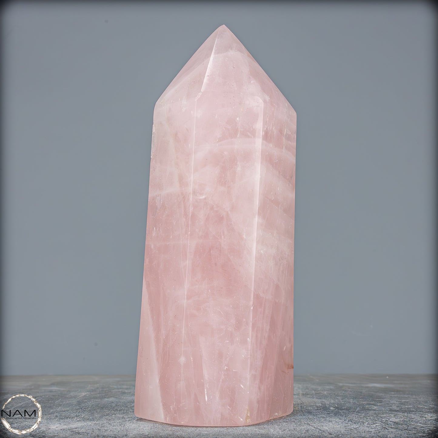 Natürlicher Rosenquarz-Kristall Obelisk aus Brasilien - 1202,69g