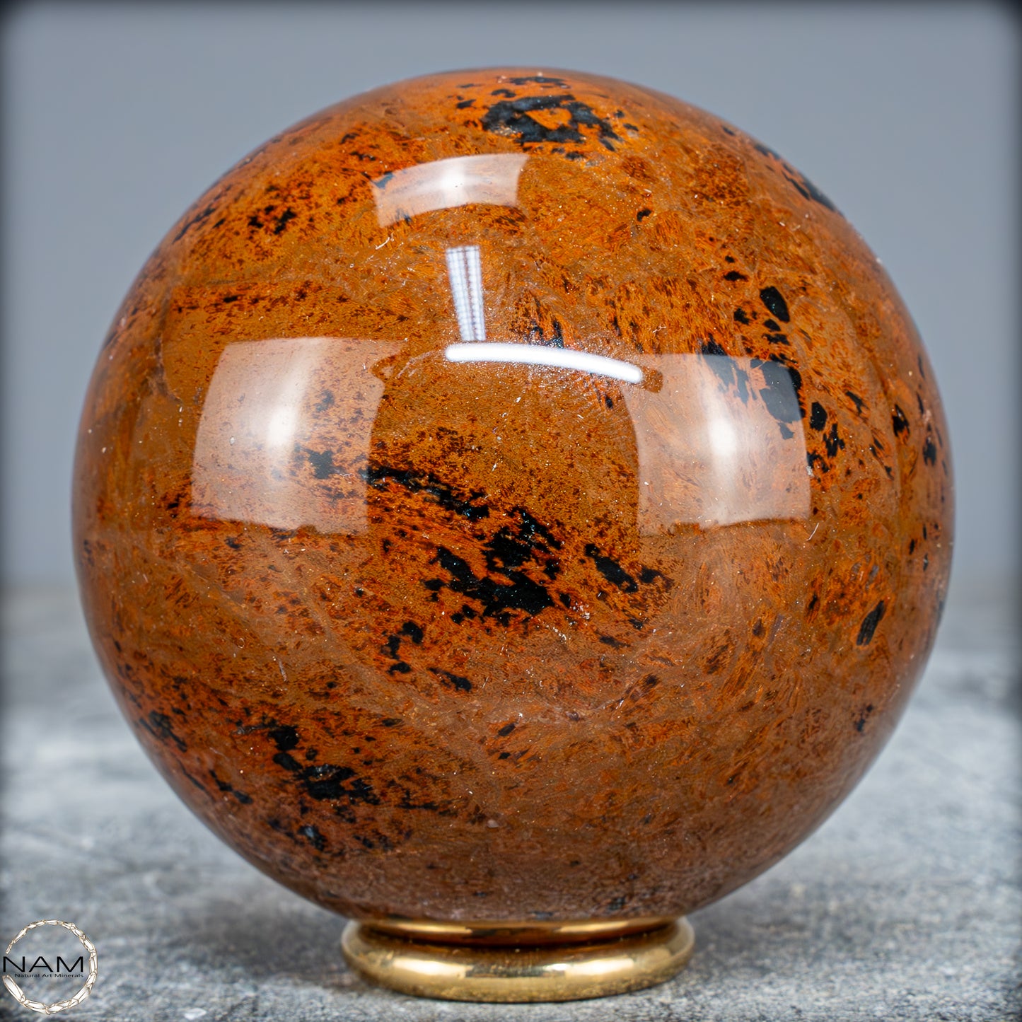 Natürliche Mahagoni-Obsidian Kristall-Kugel - 395,95g - 68,5mm
