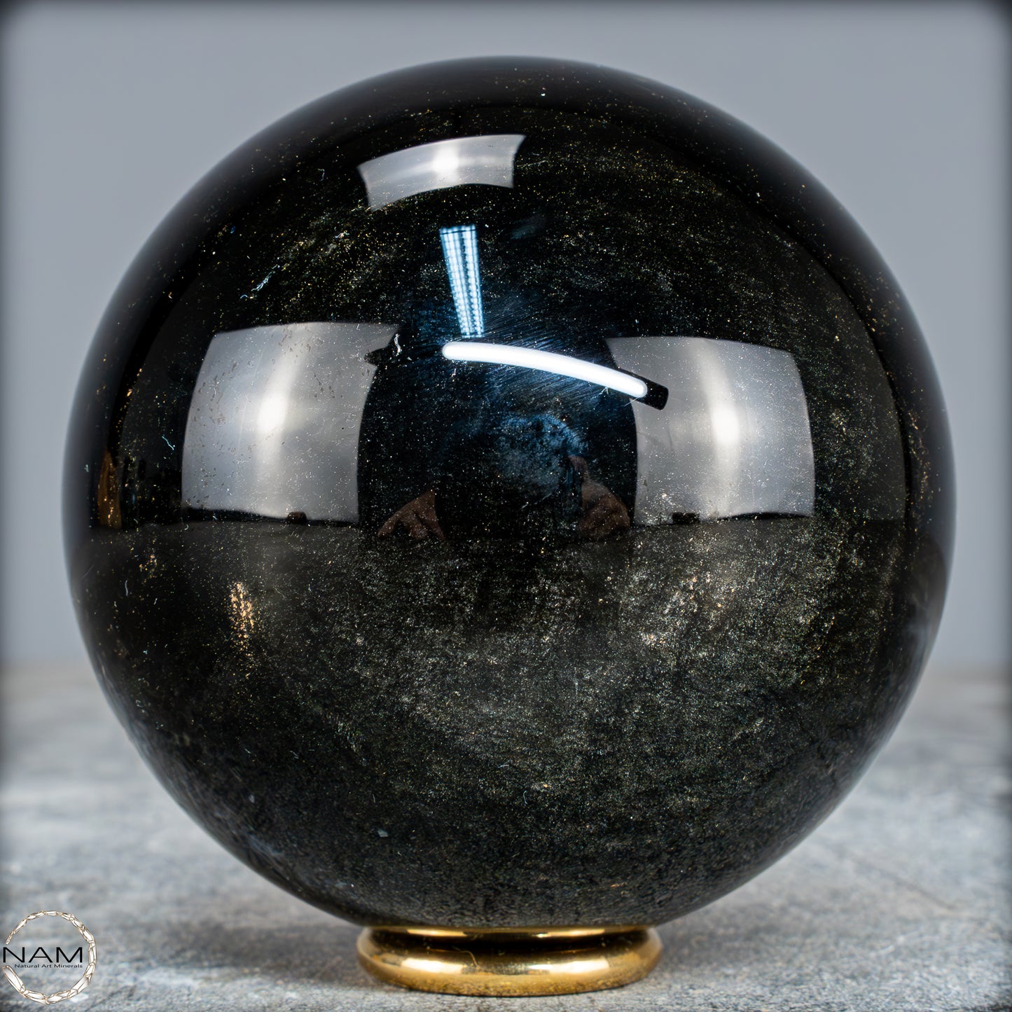 Natürliche Schwarze Obsidian Kristall-Kugel - 655,13g - 80mm