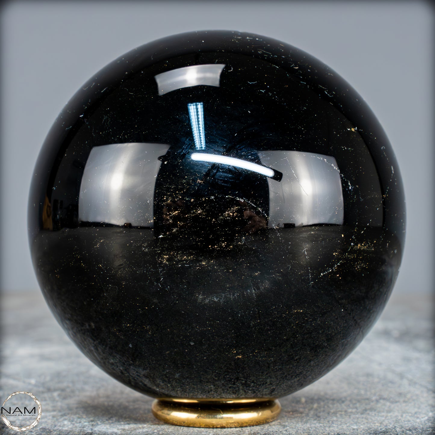 Natürliche Schwarze Obsidian Kristall-Kugel - 655,13g - 80mm