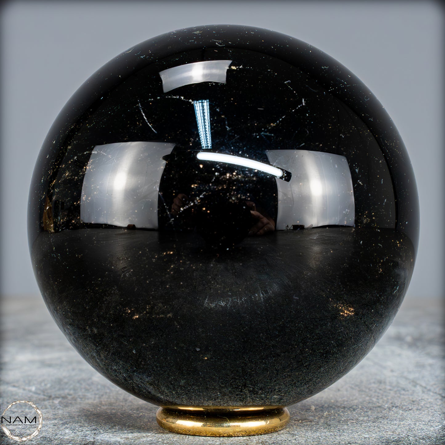 Natürliche Schwarze Obsidian Kristall-Kugel - 655,13g - 80mm