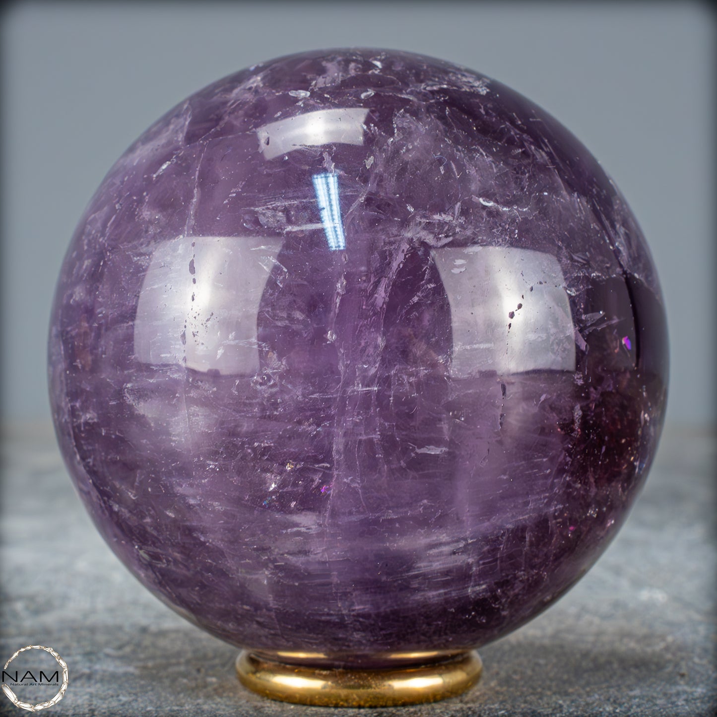 Natürliche Amethyst-Kristall Kugel, Brasilien - 456,82g - 69mm