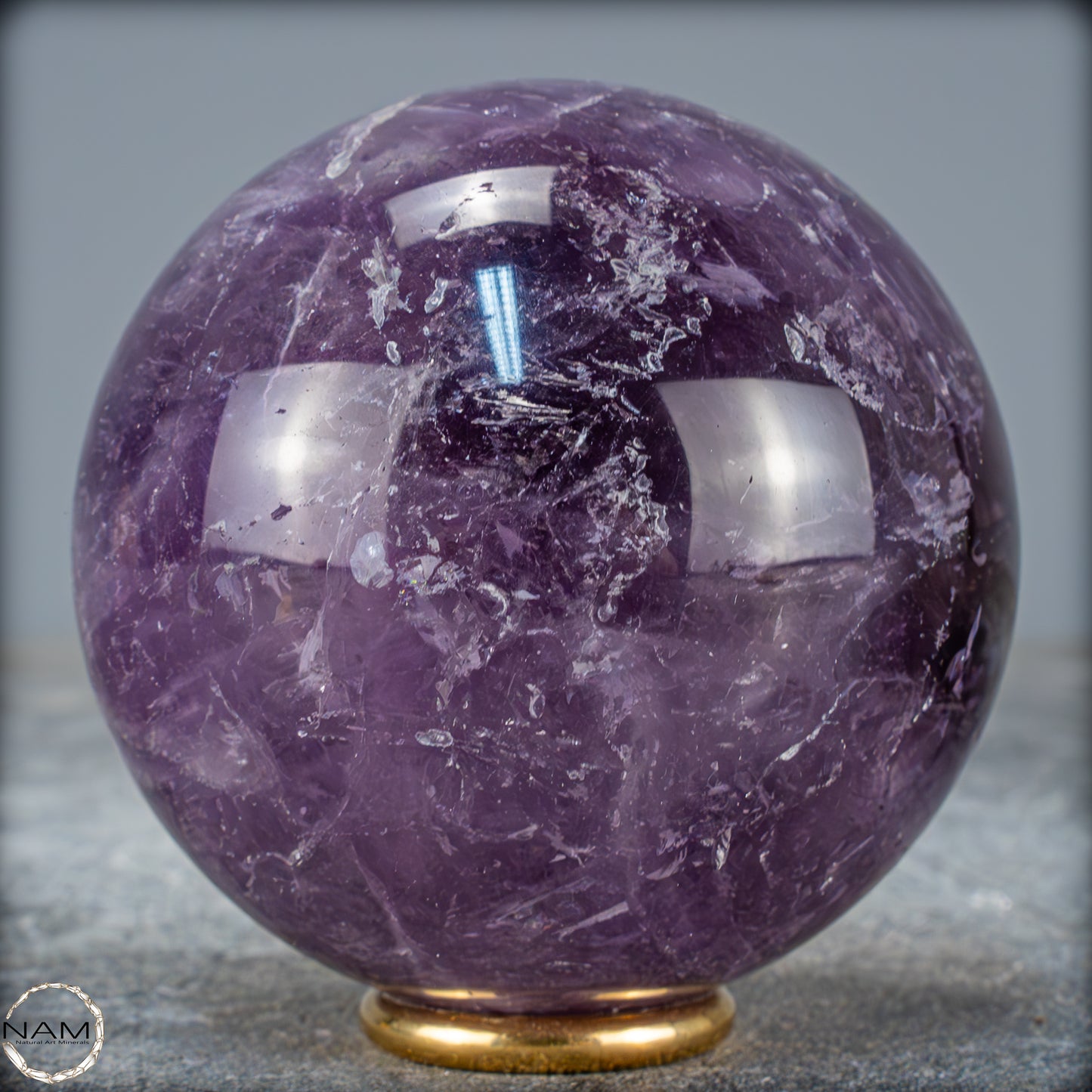 Natürliche Amethyst-Kristall Kugel, Brasilien - 456,82g - 69mm