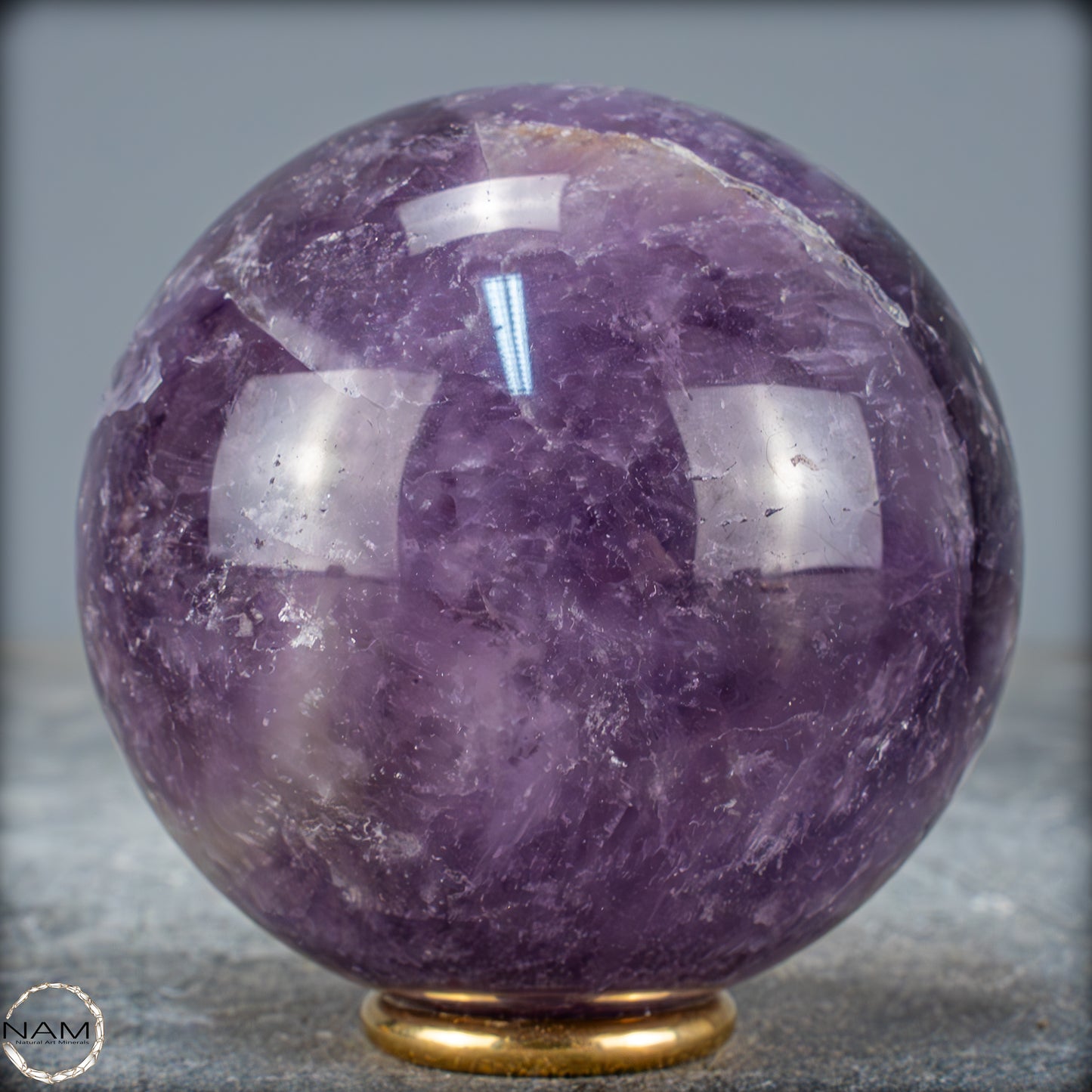 Natürliche Amethyst-Kristall Kugel, Brasilien - 456,82g - 69mm