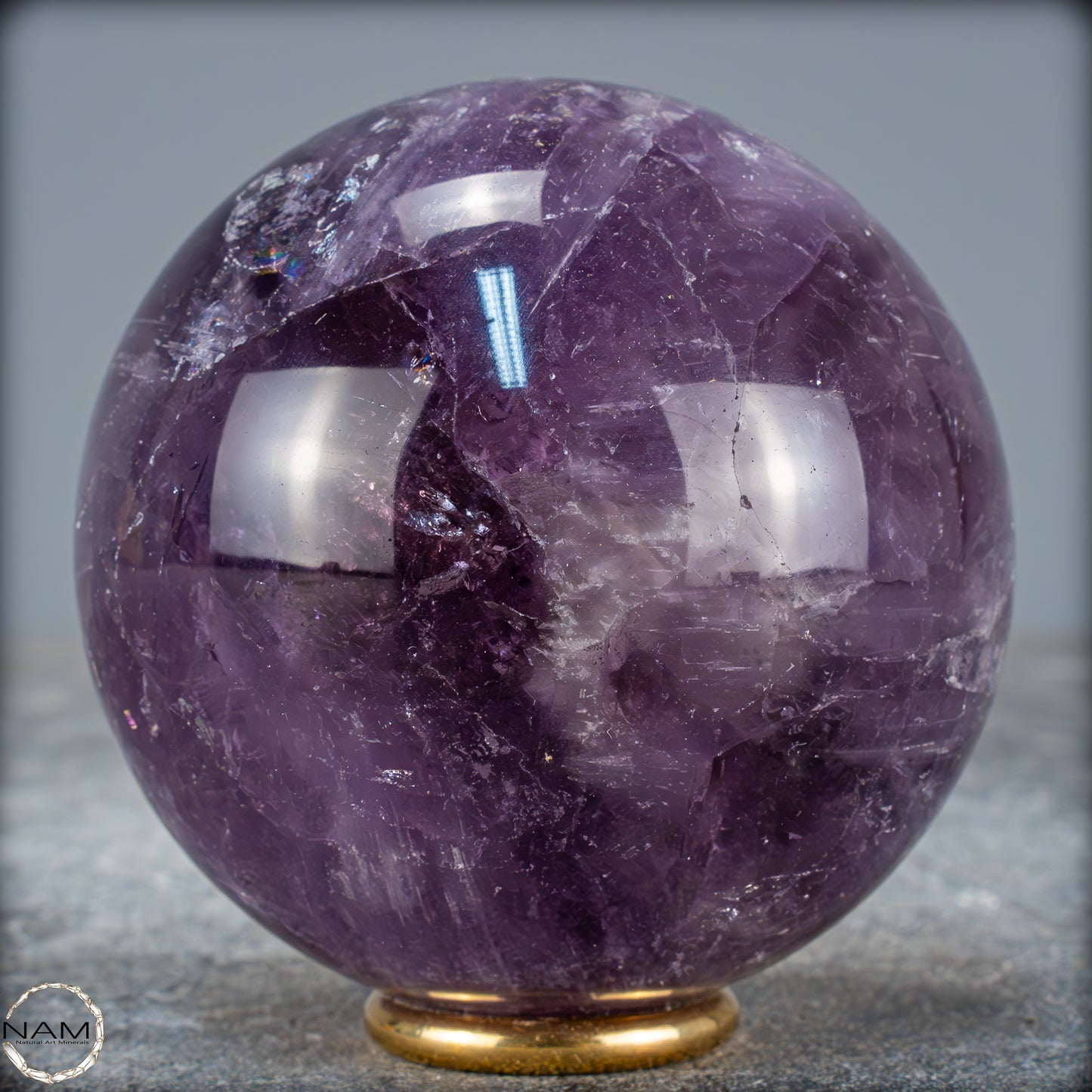 Natürliche Amethyst-Kristall Kugel, Brasilien - 456,82g - 69mm