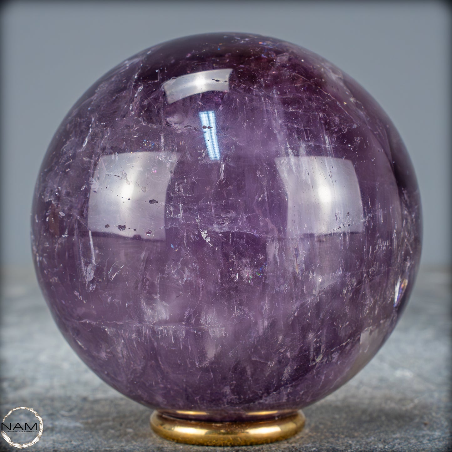 Natürliche Amethyst-Kristall Kugel, Brasilien - 456,82g - 69mm