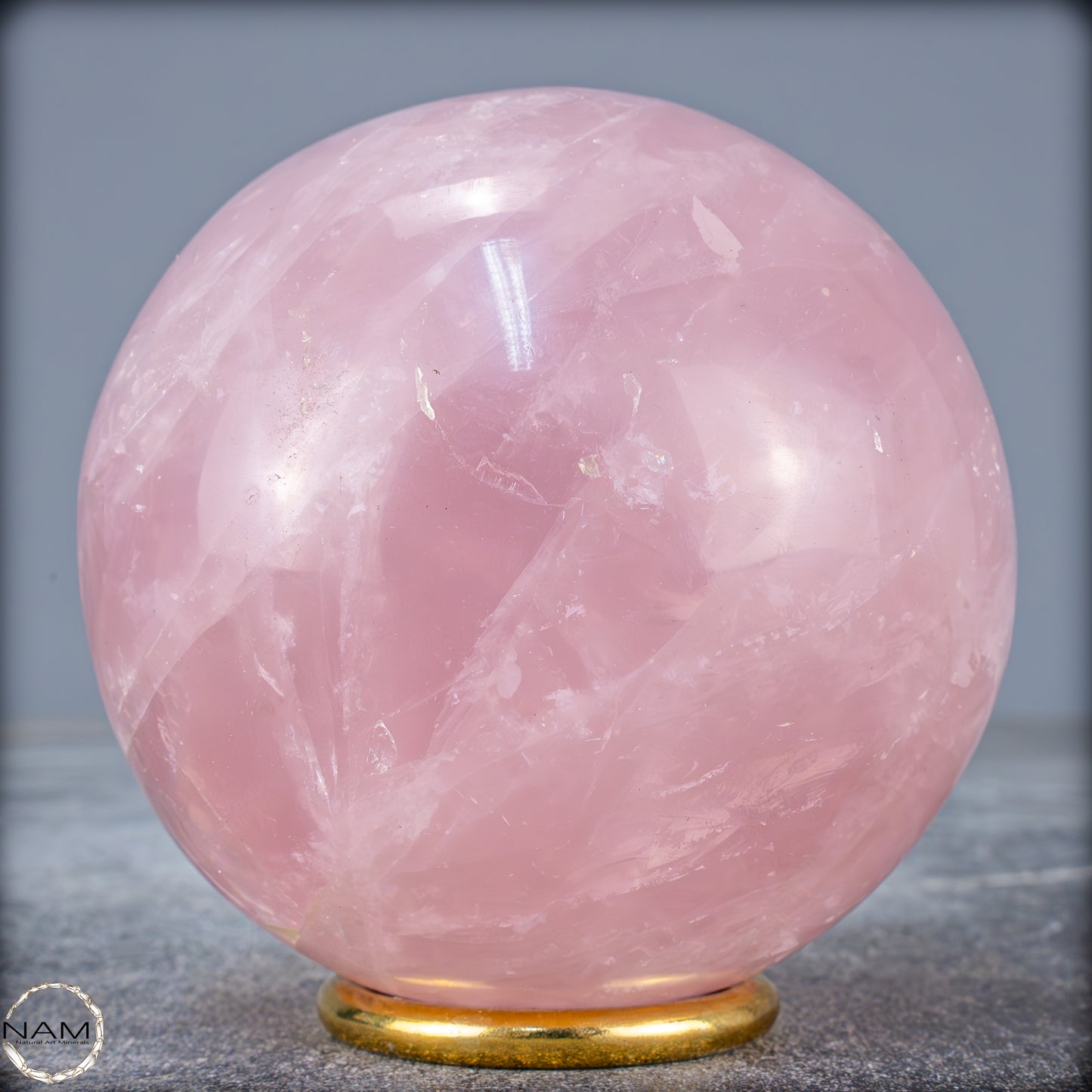 Natürliche Rosenquarz Kristall-Kugel aus Brasilien - 835,41g - 86mm
