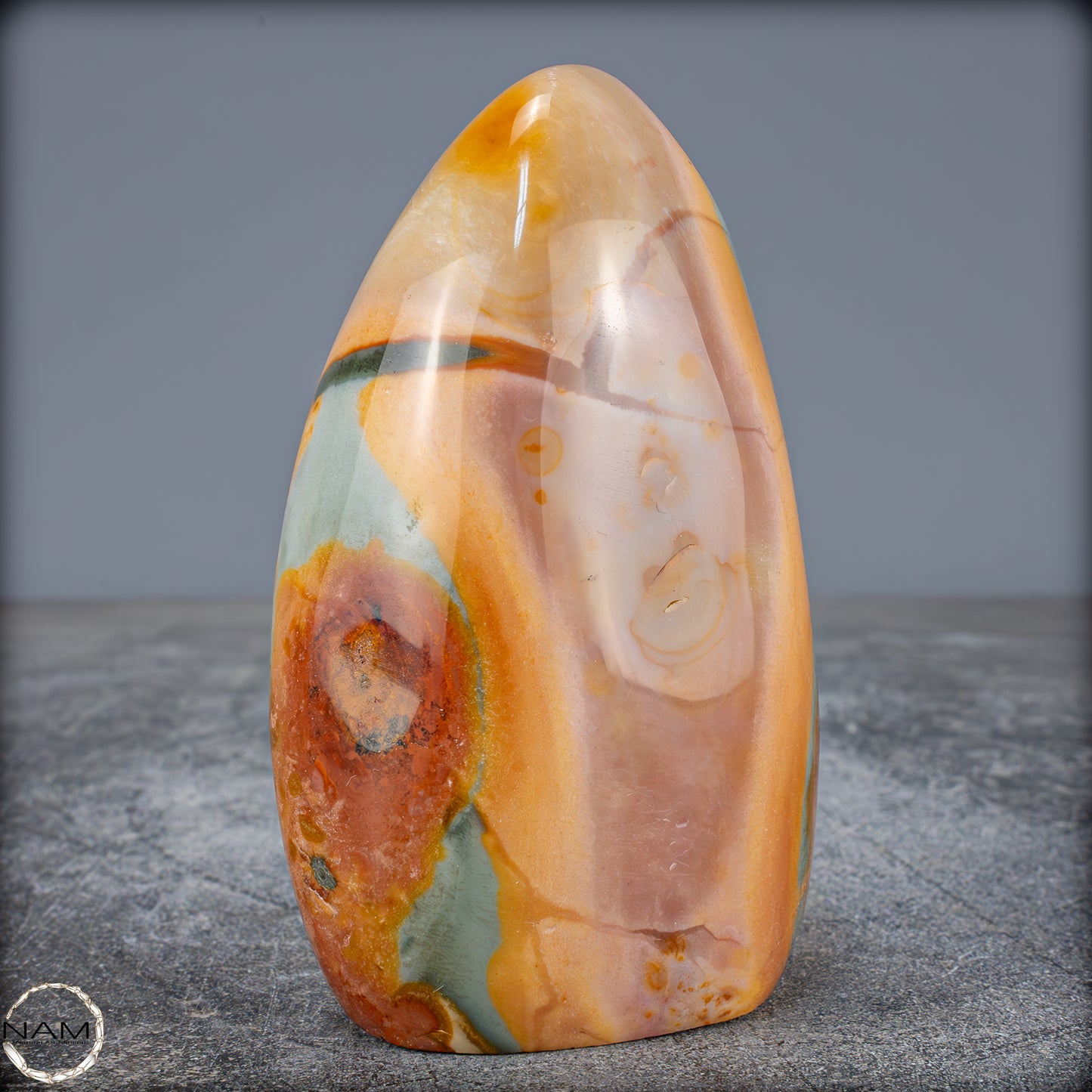 Natürliche Polychrome Jaspis Kristall-Freiform - 671,14g