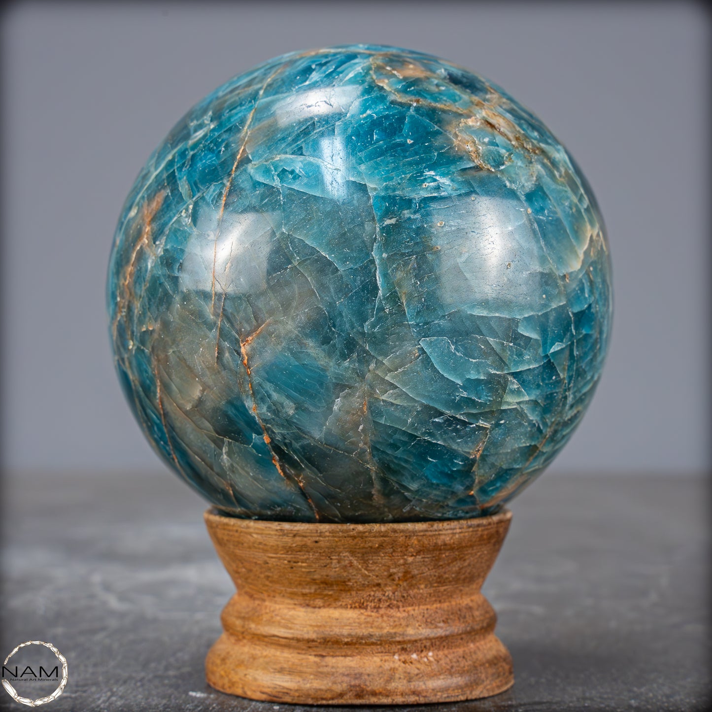 Natürliche Blaue Apatit-Kristall Kugel - 594,71g - 70mm