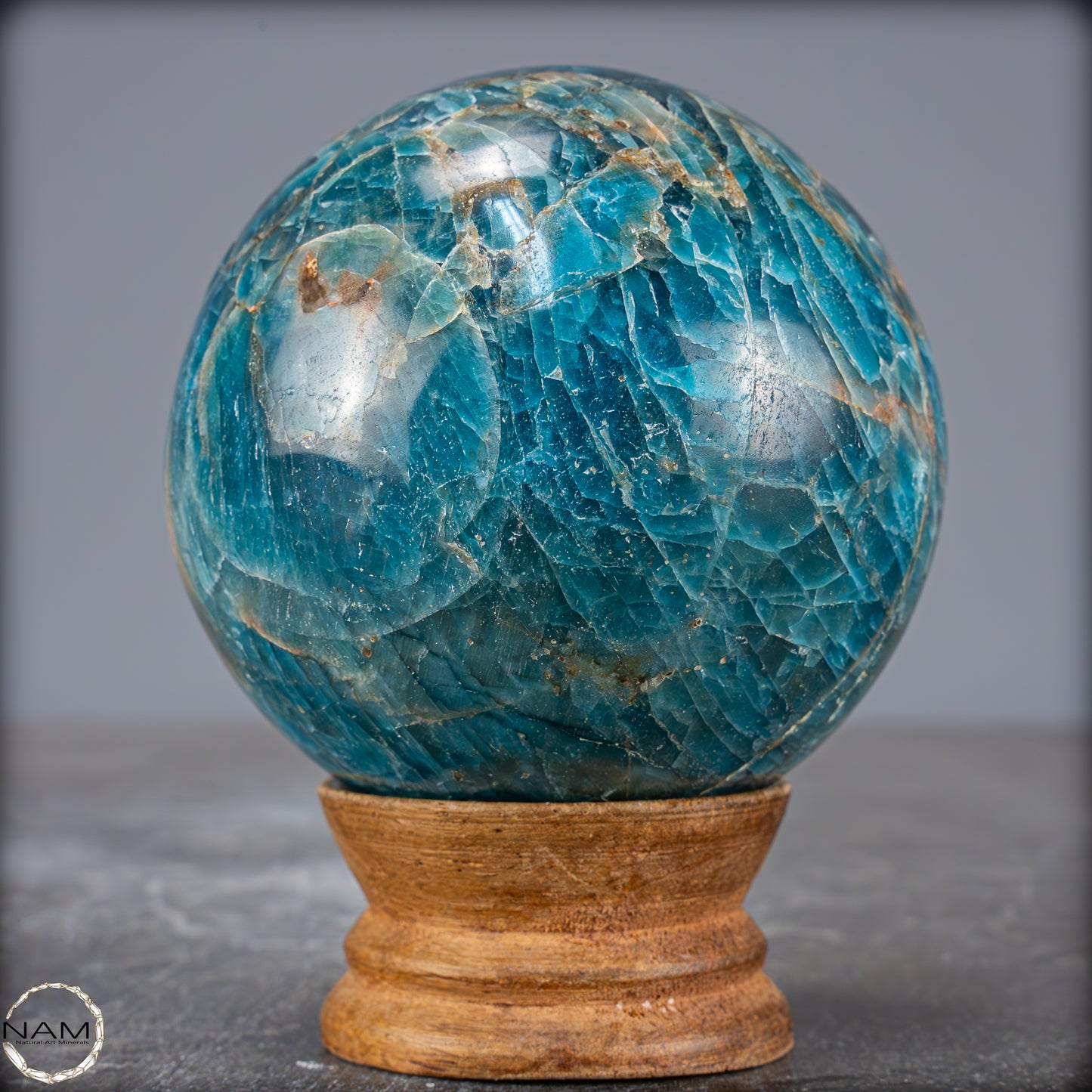 Natürliche Blaue Apatit-Kristall Kugel - 594,71g - 70mm